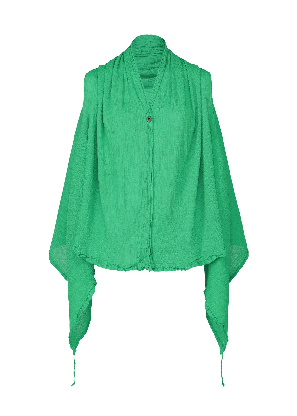 STRING SEE-THROUGH CREPE, Women's Tops, Vest, Green