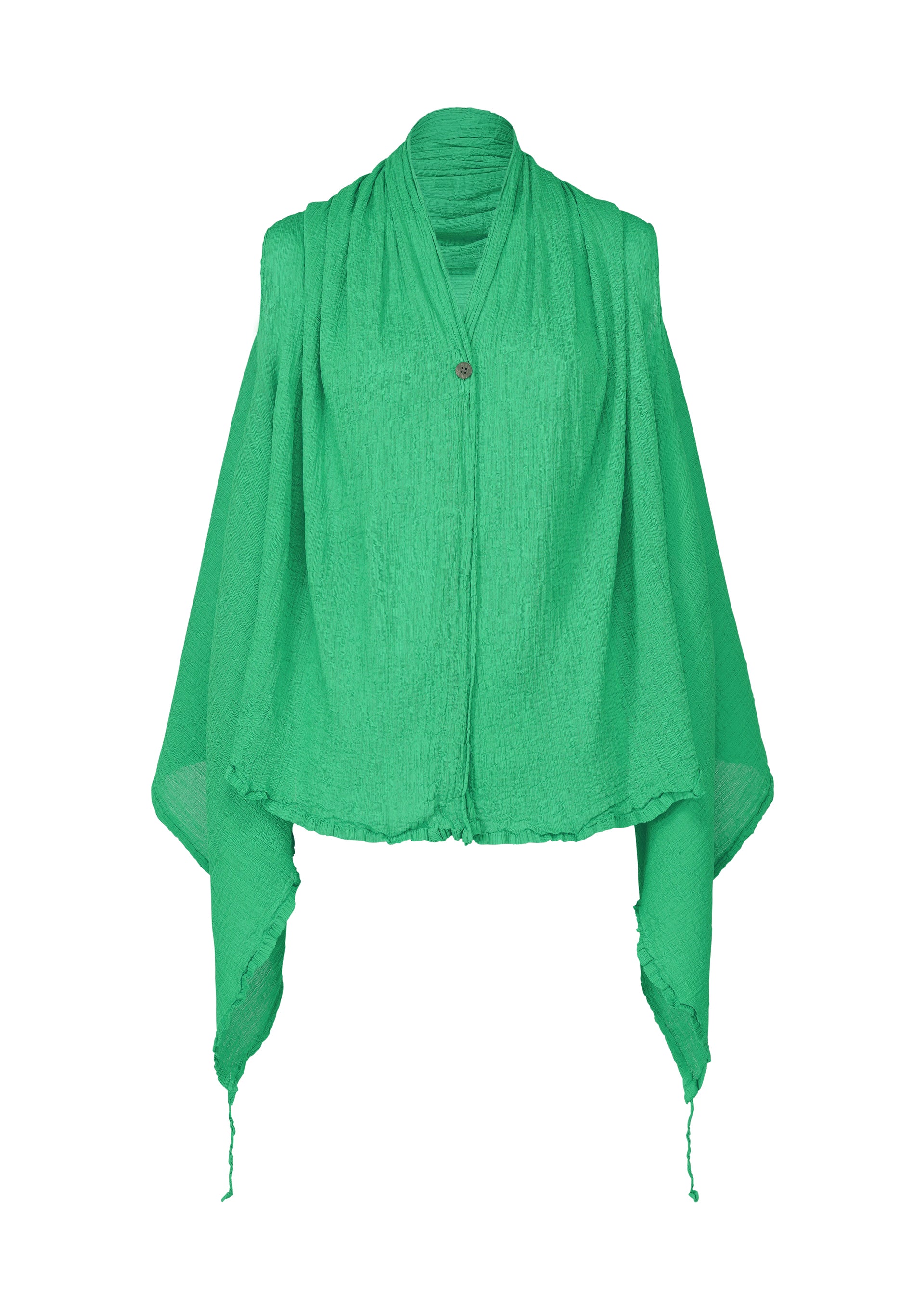 STRING SEE-THROUGH CREPE, Women's Tops, Vest, Green