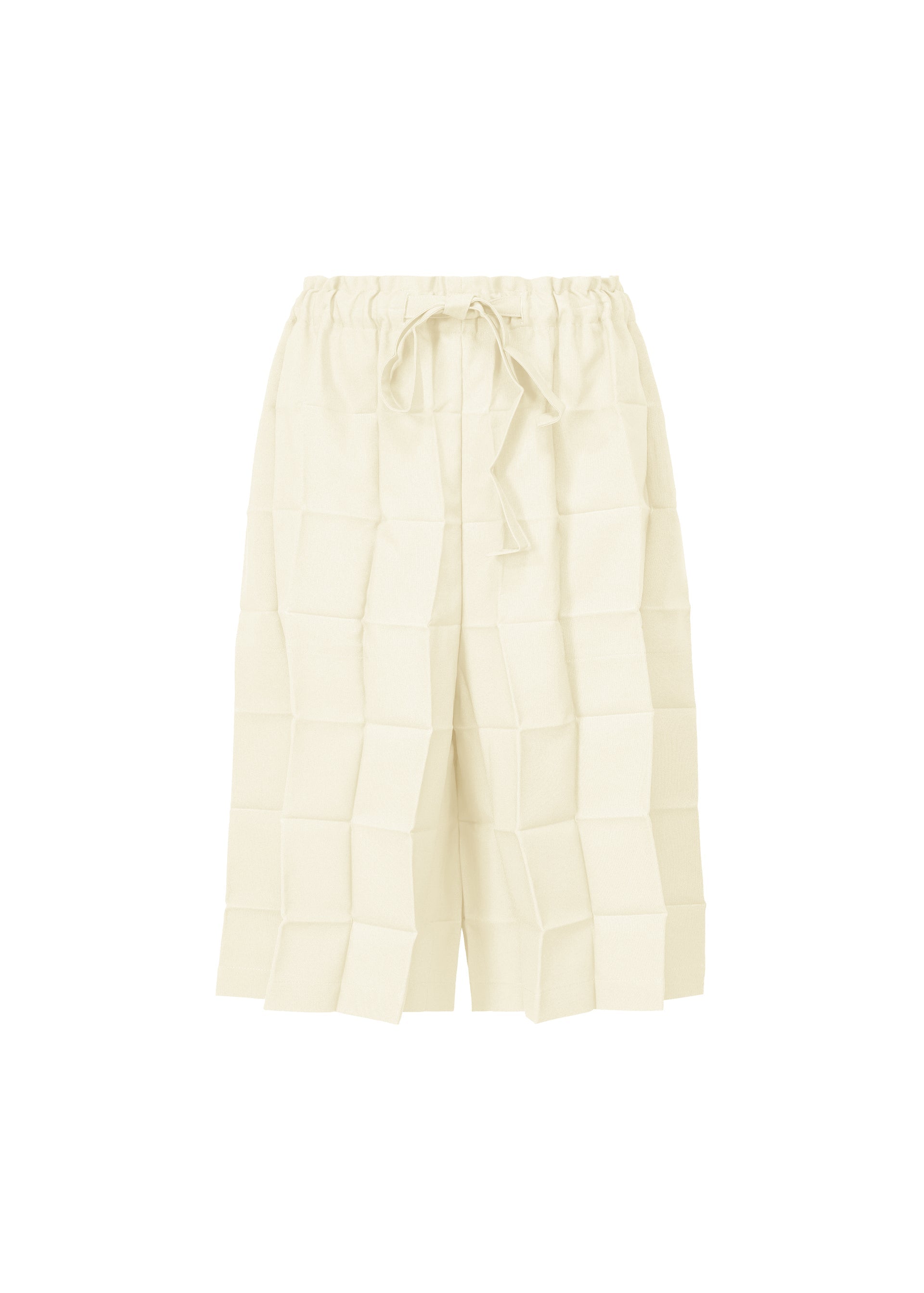 DICE PLEATS BOTTOM, Women_Pants, White