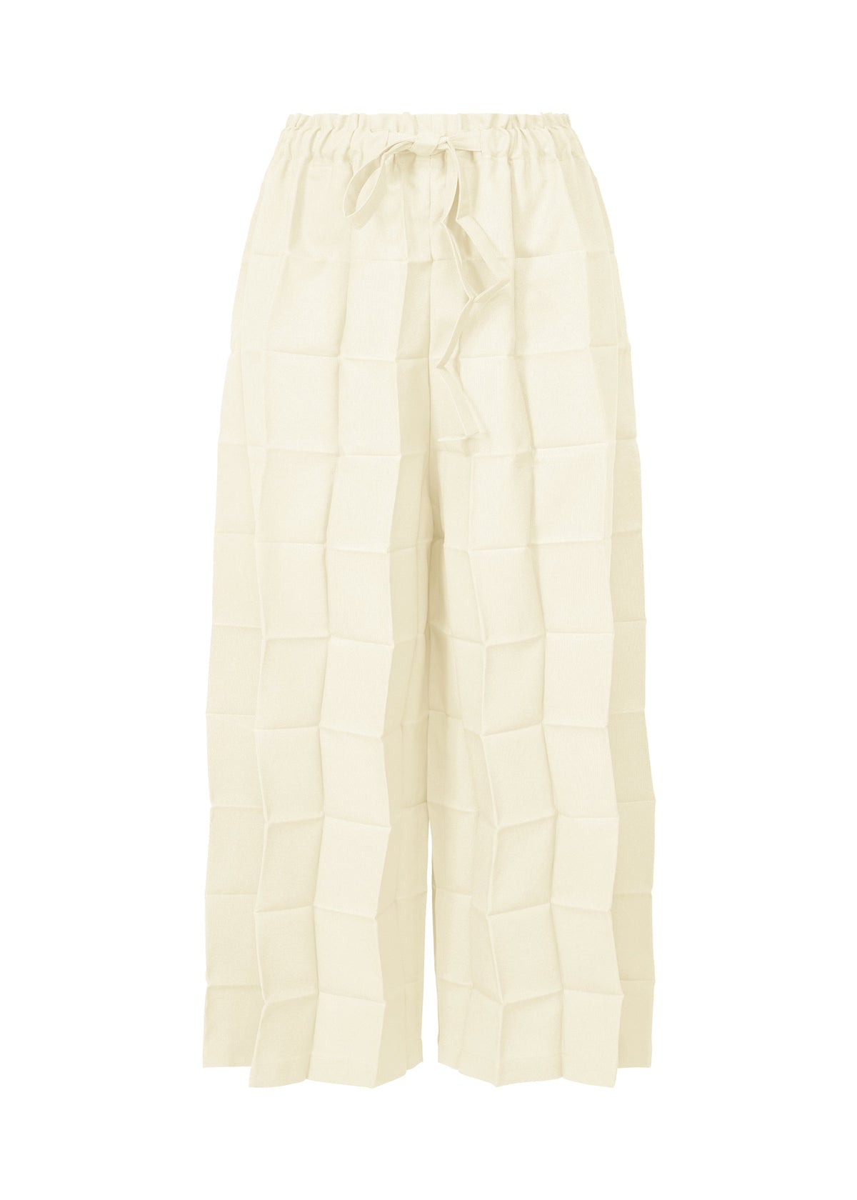 DICE PLEATS BOTTOM, Women_Pants, White