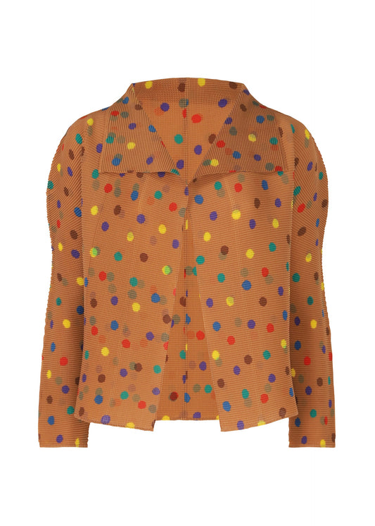 COLORFUL DOTS, Women's Tops Cardigan, Brown