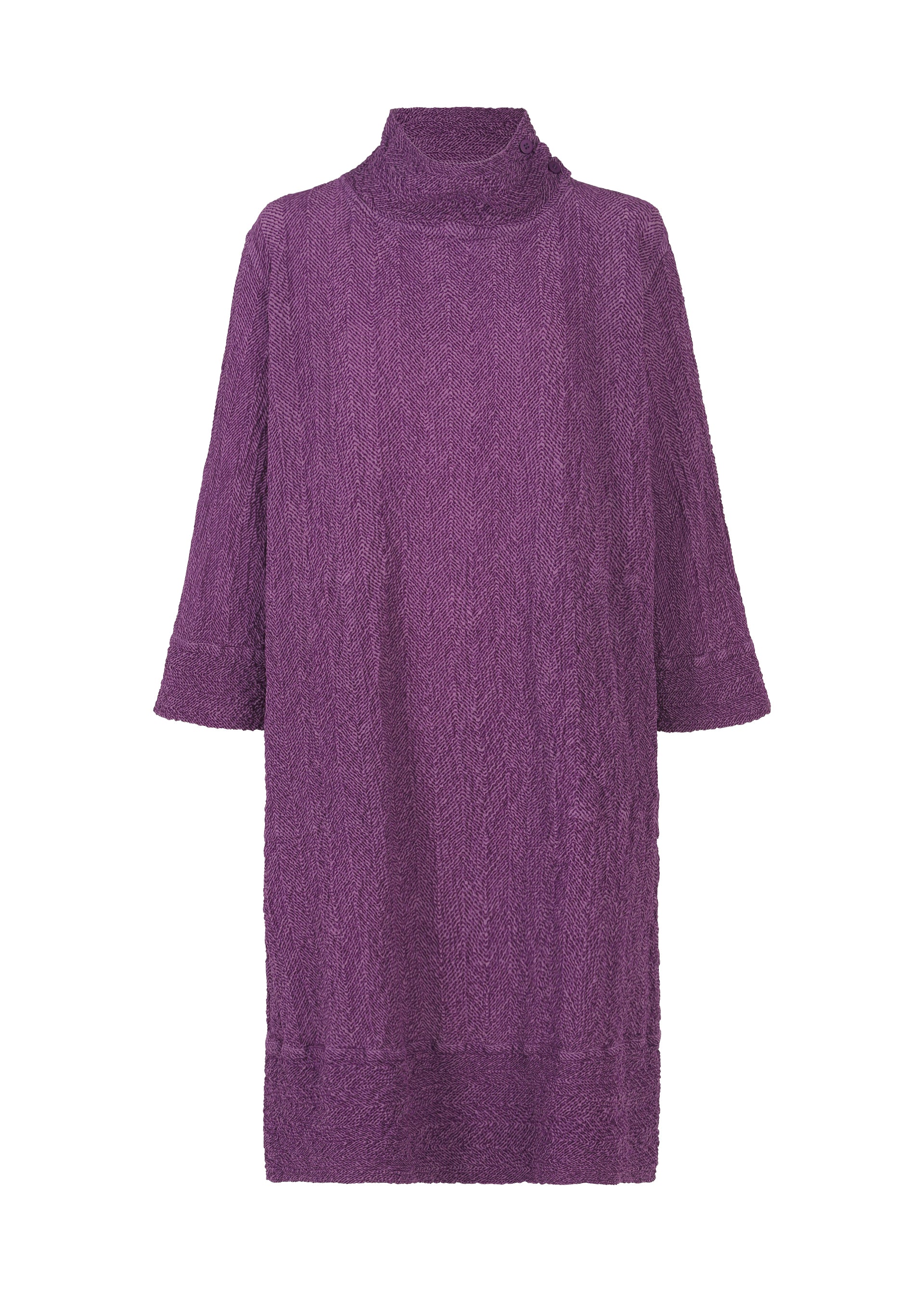 HERRINGBONE FLOCKY CAULIFLOWER, Women's Dress, Purple