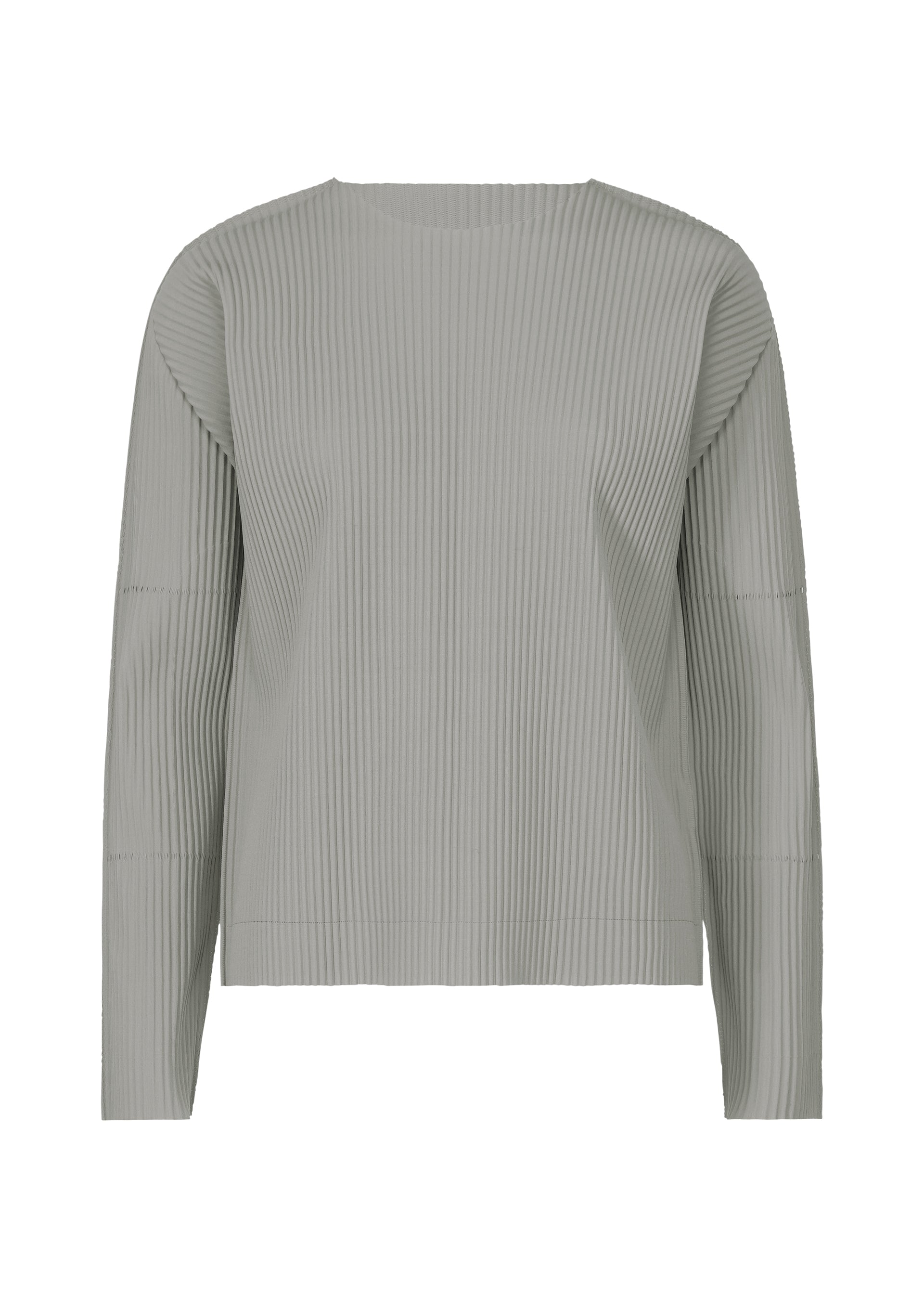 FINE KNIT PLEATS COLOR 1, Women's Tops, Gray