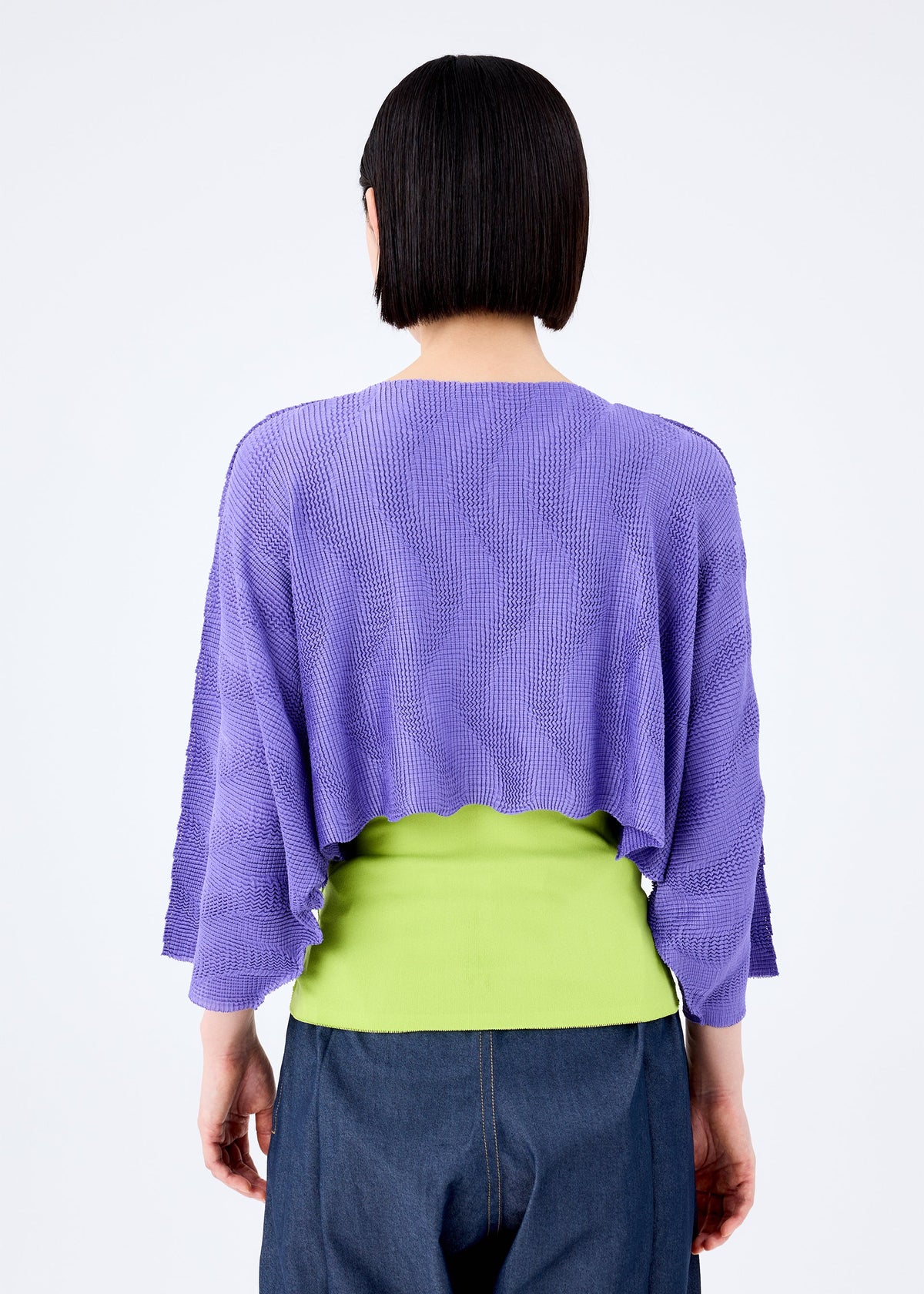 WAVE KNIT STRETCH PLEATS