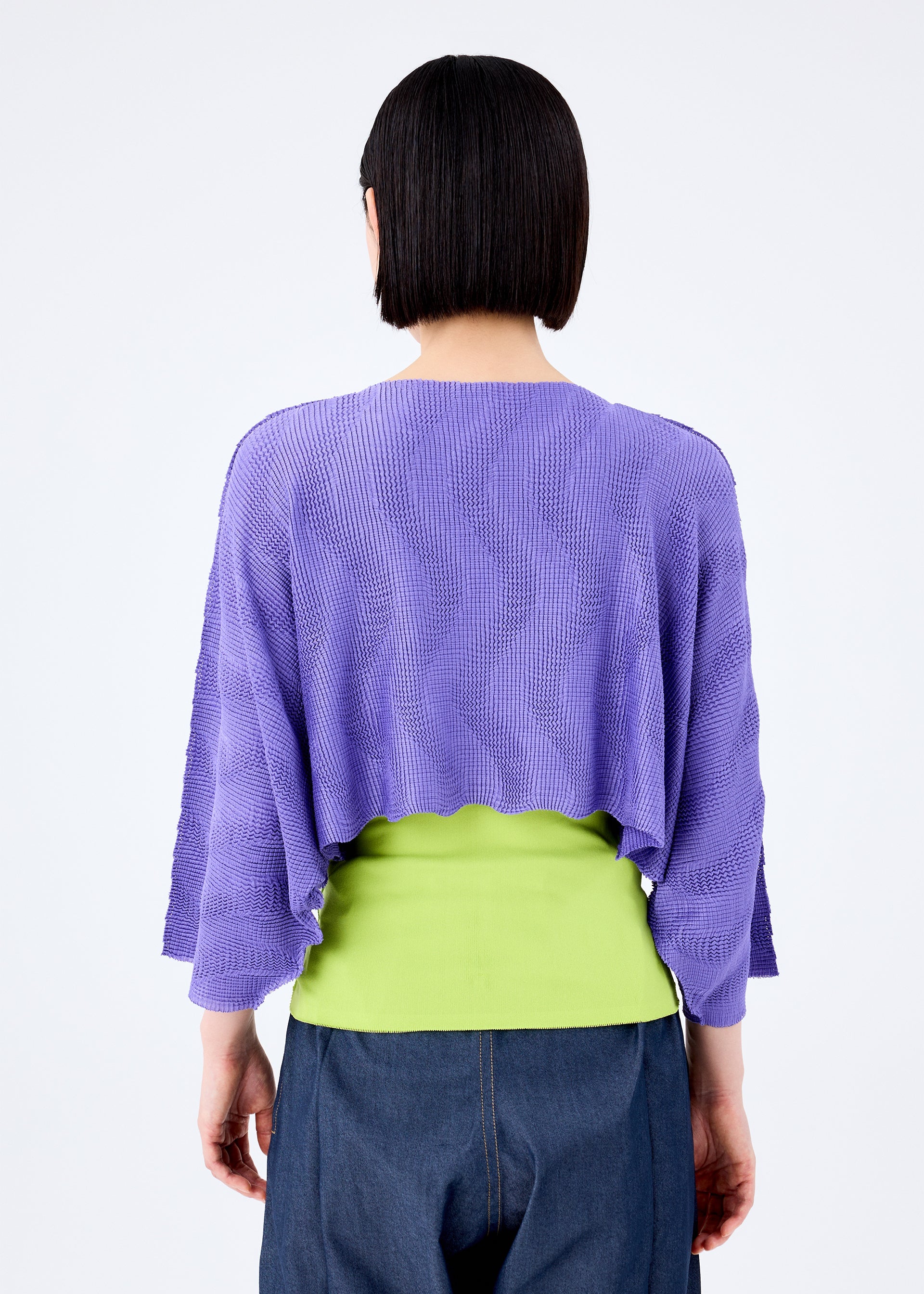WAVE KNIT STRETCH PLEATS