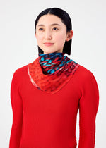 MIX YARN KNIT PLEATS STOLE