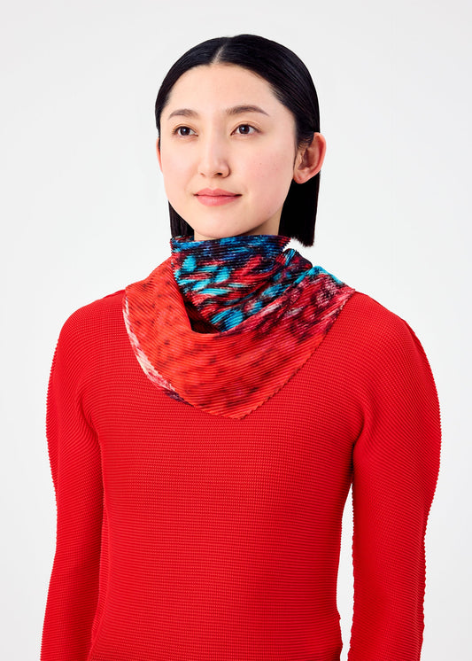 MIX YARN KNIT PLEATS STOLE view 2