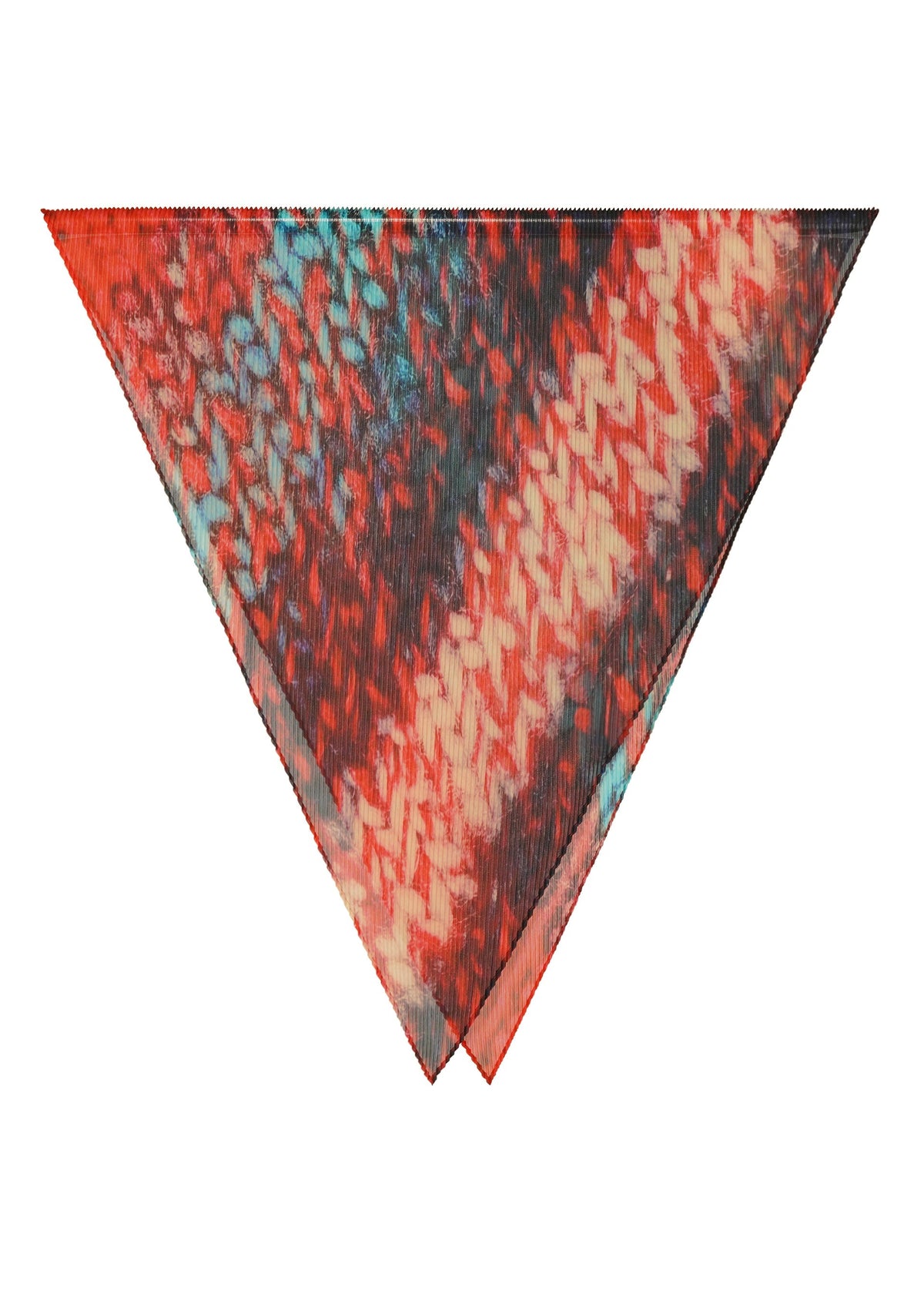 MIX YARN KNIT PLEATS STOLE, Accessories & Others_Stole, Red view 2 of 6