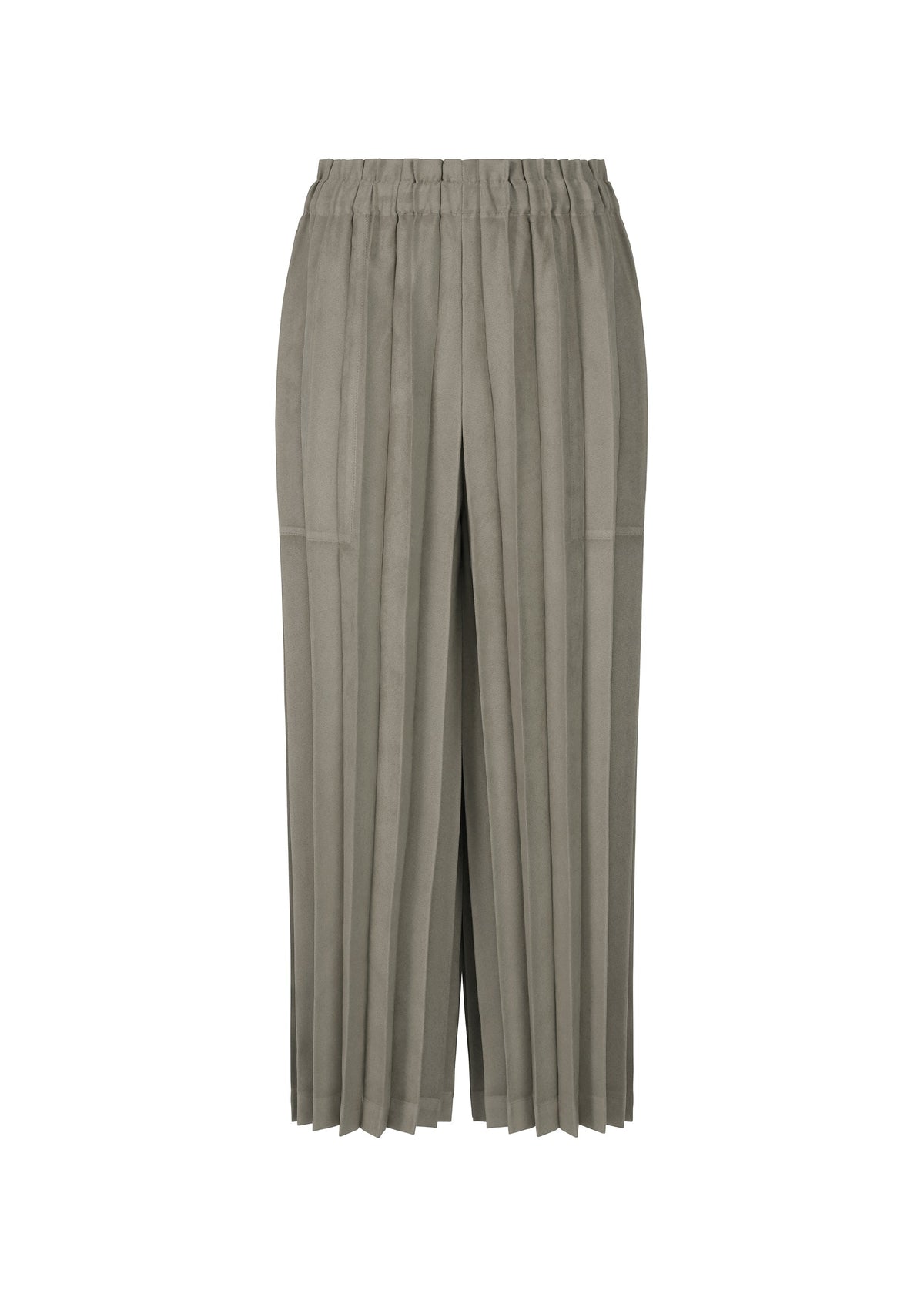 SUEDE LIKE PLEATS BOTTOM, Women's Pants, Gray view 1 of 6