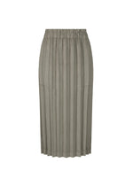 SUEDE LIKE PLEATS BOTTOM, Women's Skirt, Gray - GRAY （no.12）