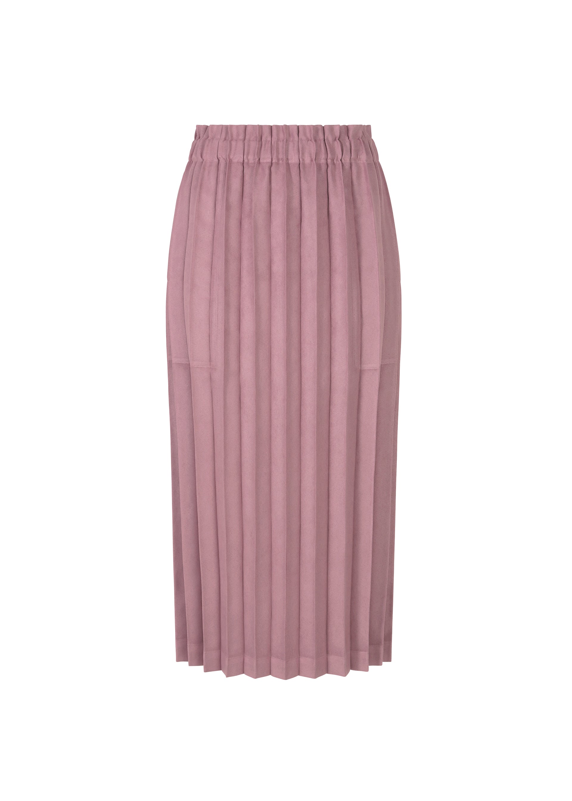 Zoomed view SUEDE LIKE PLEATS BOTTOM - SMOKY PINK （no.25）