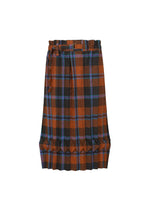 TARTAN CHECK PLEATS - ORANGE-HUED （no.39）