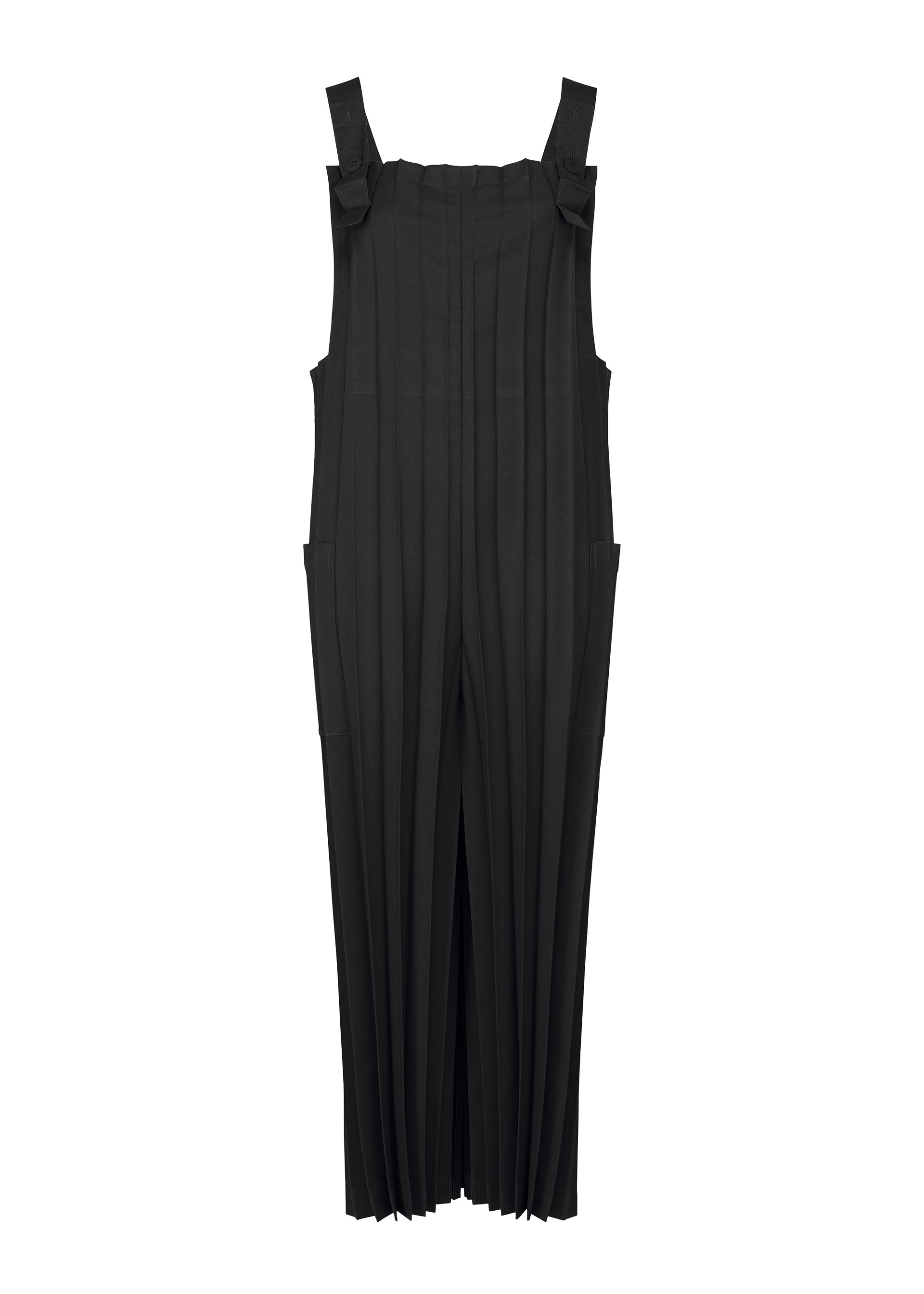 Zoomed view COLOR PLEATS BOTTOM, Women's Pants, Black - BLACK （no.15）