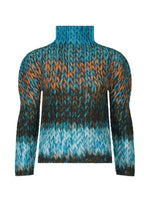 MIX YARN KNIT - BLUE-HUED （no.78）