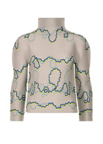 FROGGING KNIT YARN, Women's Top, Gray - GRAY-HUED （no.17）