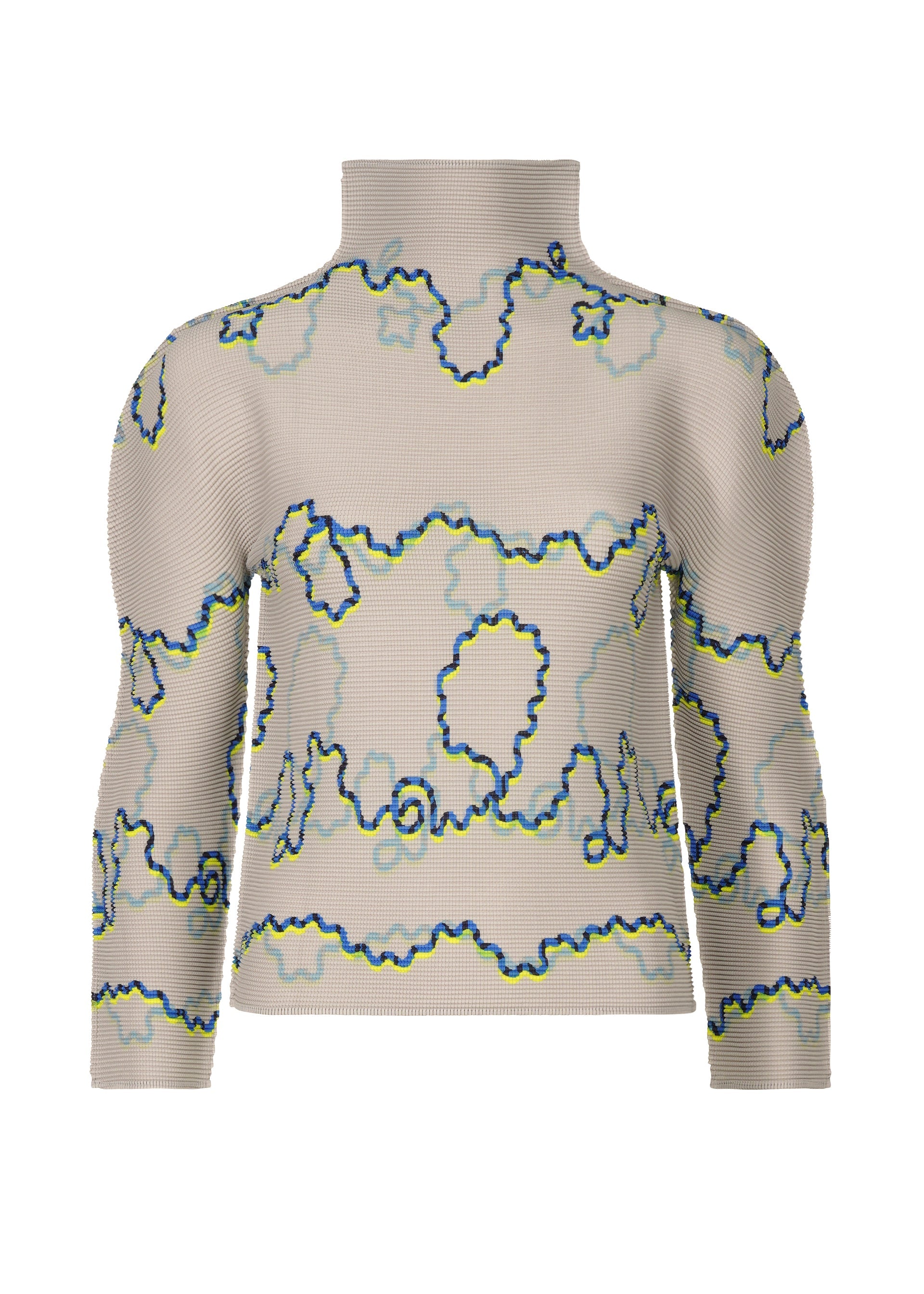 Zoomed view FROGGING KNIT YARN, Women's Top, Gray - GRAY-HUED （no.17）