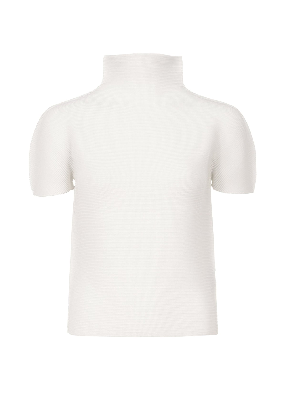 STRETCH PLEATS, WOMEN'S TOP, WHITE