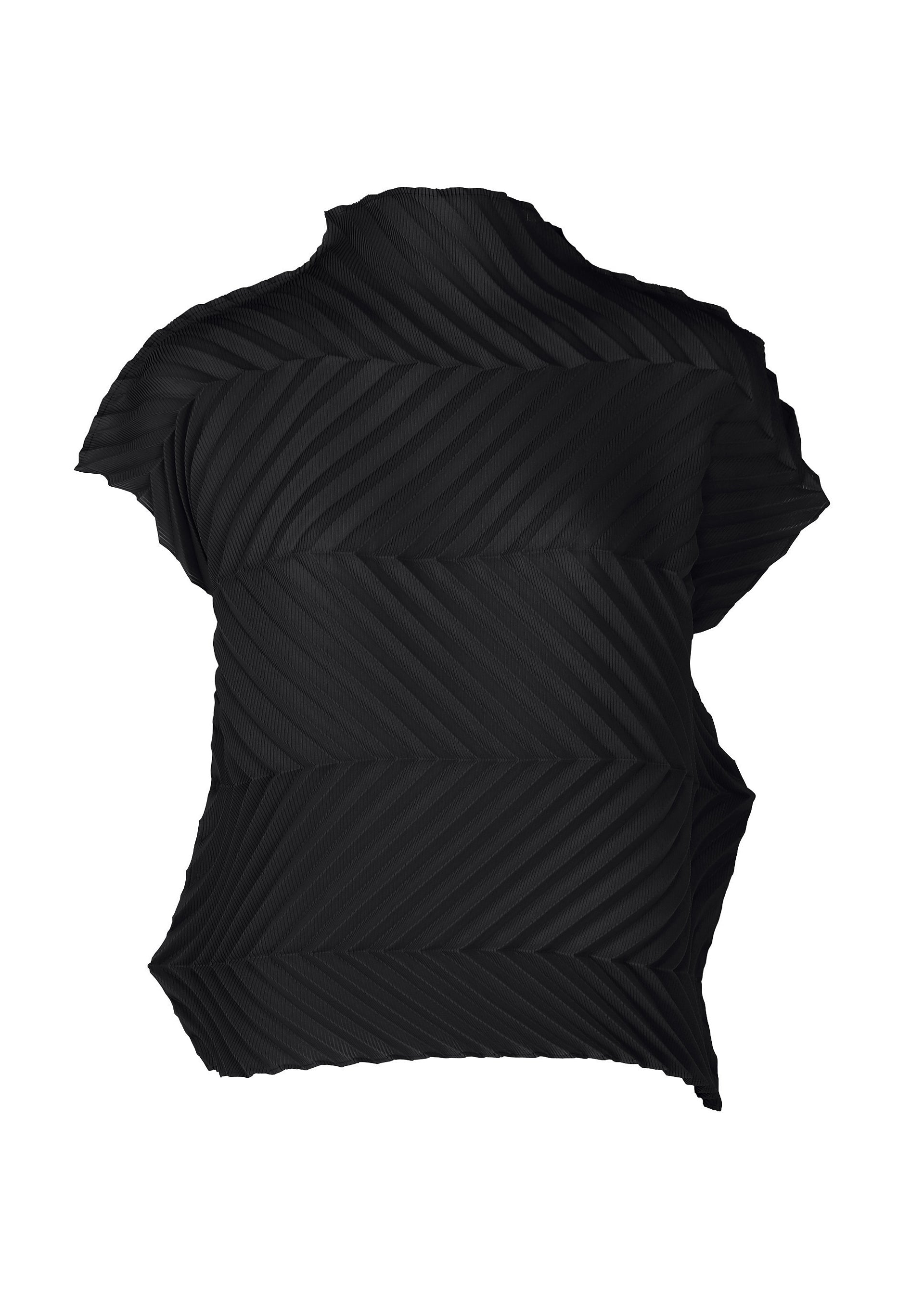 ZIG ZAG PLEATS, Women's Tops, Black