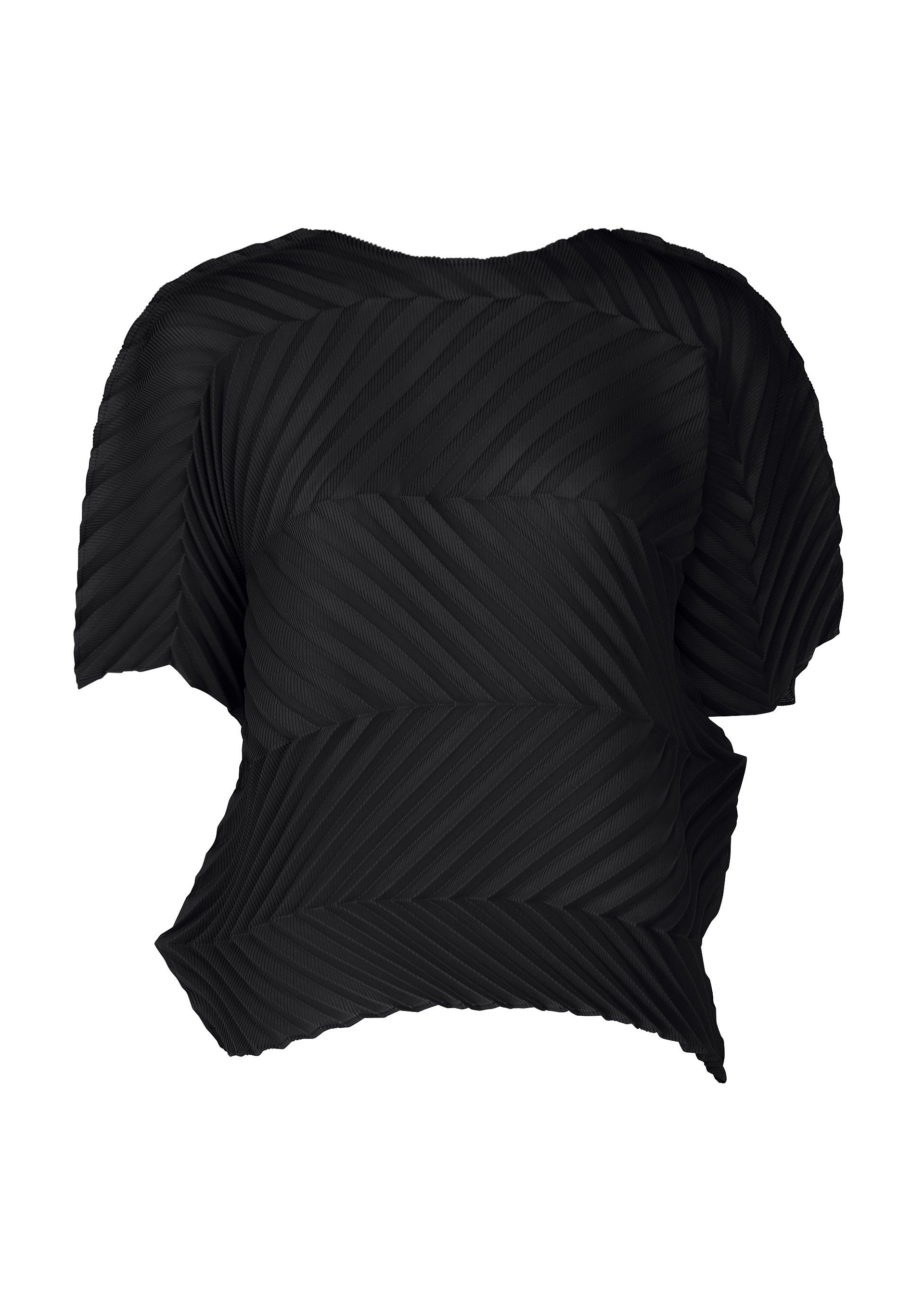 ZIG ZAG PLEATS, Women's Tops, Black