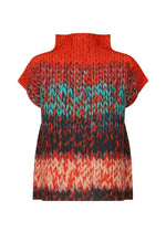 MIX YARN KNIT, Women's Tops, Red - RED-HUED （no.29）