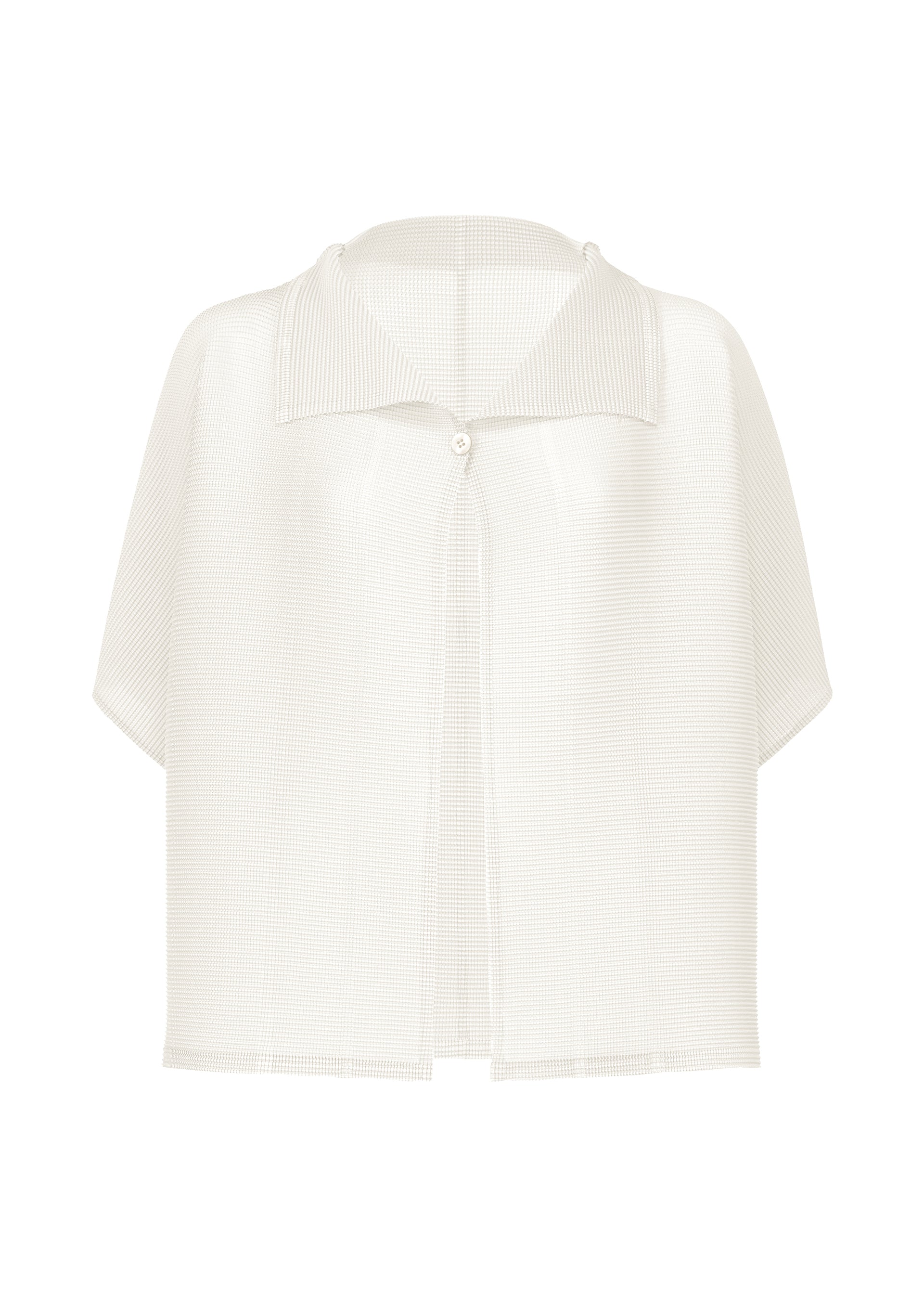 SQUARE STRETCH PLEATS, Women's Tops, Cardigan, White