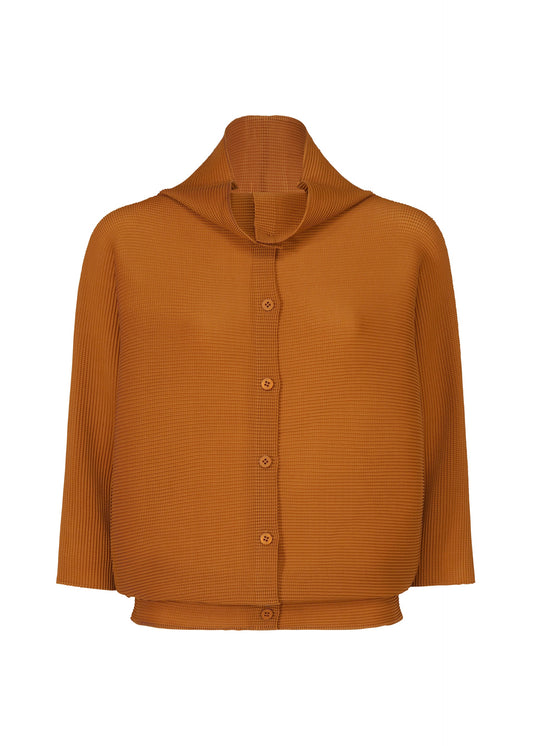 DOLMAN STRETCH PLEATS 2, Women's Cardigan, Orange