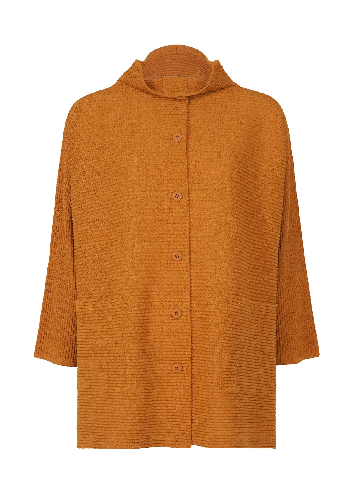 FUWA FUWA MESH PLEATS, Women's Cardigan, Orange