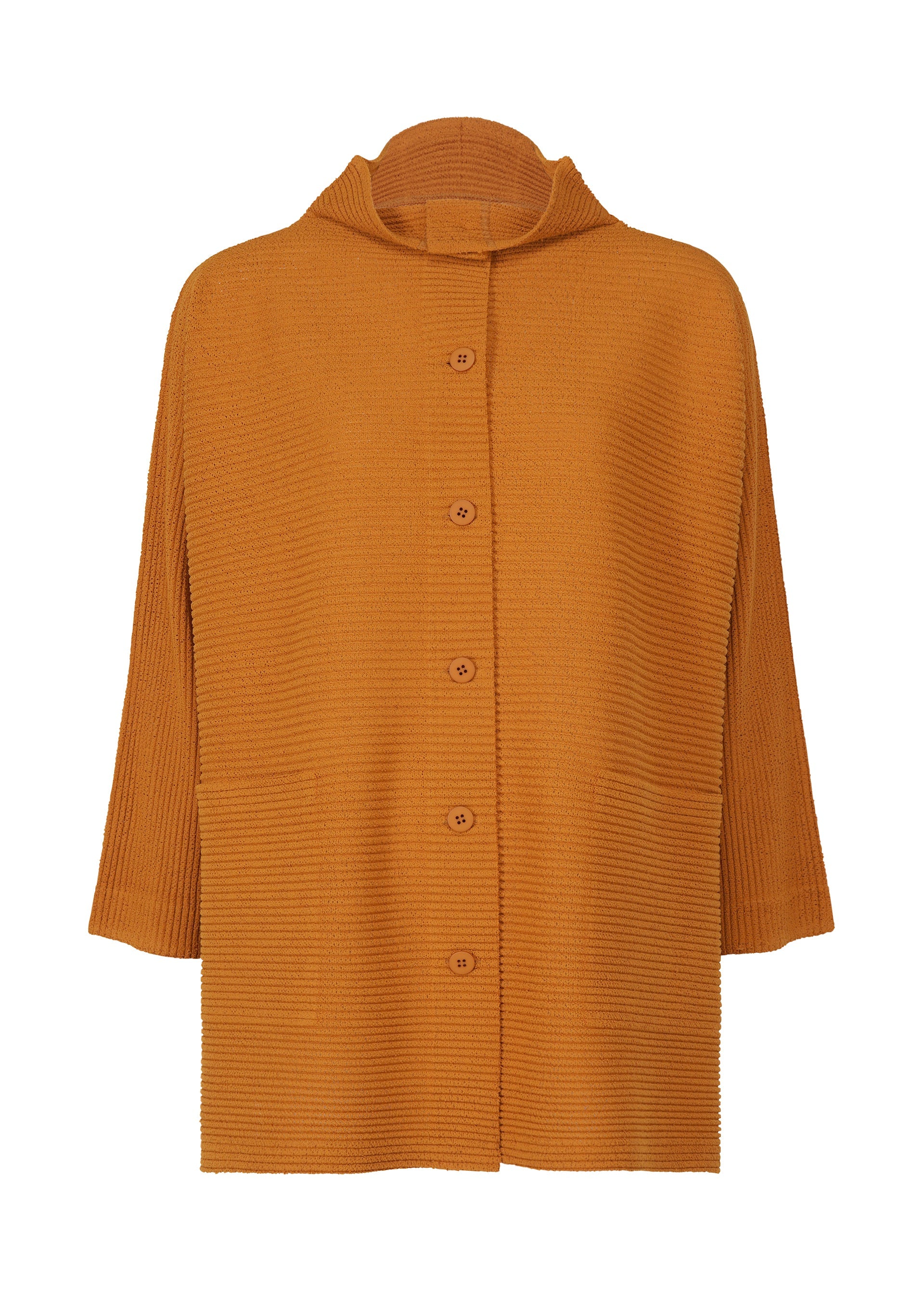 FUWA FUWA MESH PLEATS, Women's Cardigan, Orange