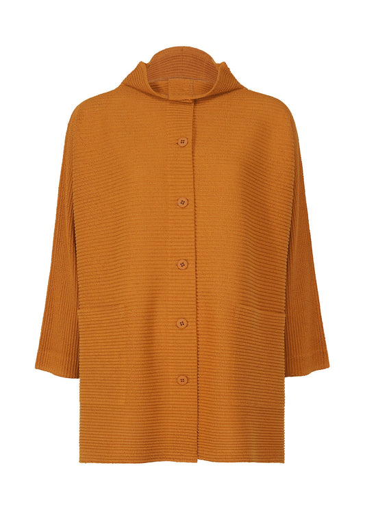 FUWA FUWA MESH PLEATS, Women's Cardigan, Orange