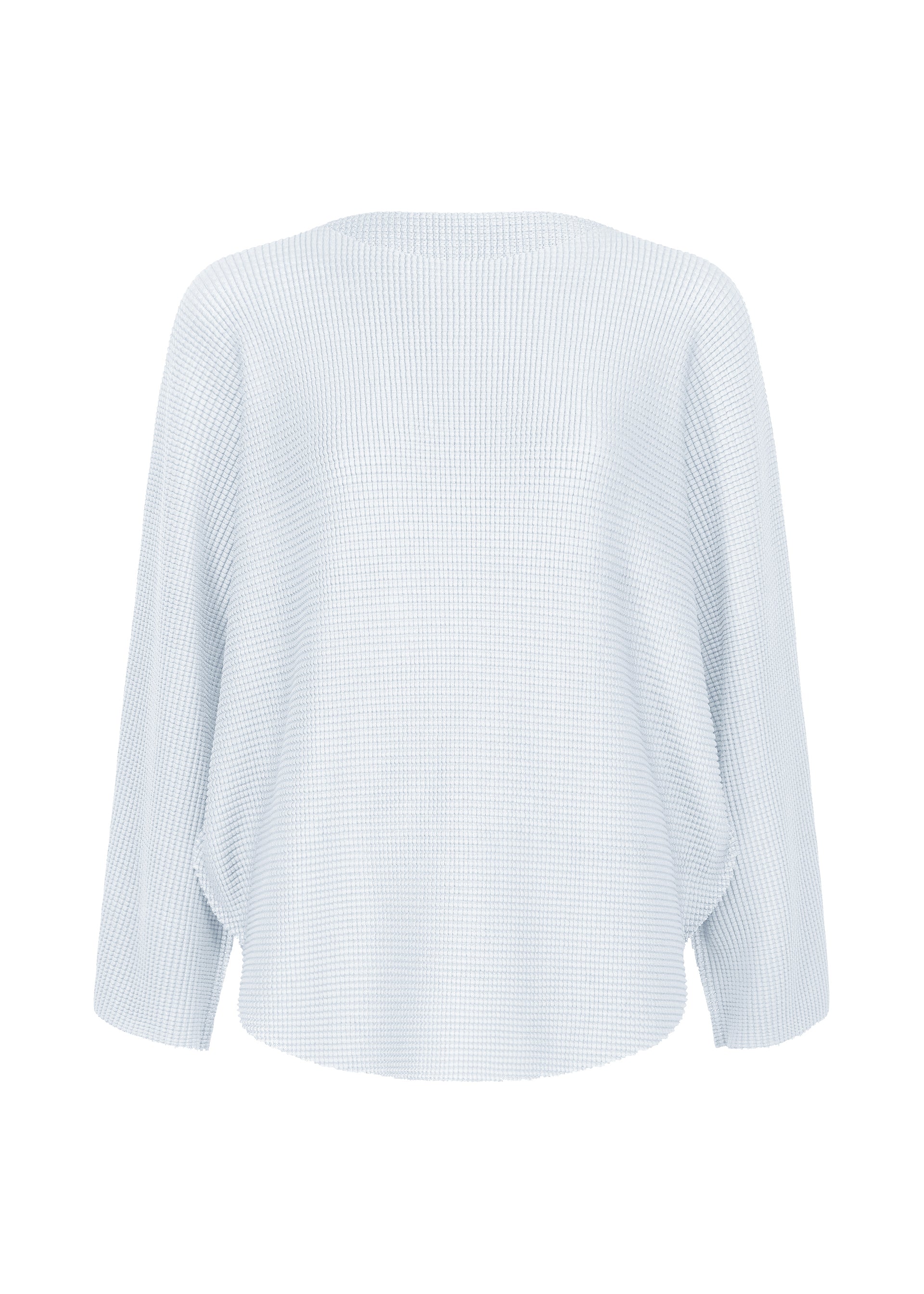 Zoomed view CURVE KNIT STRETCH PLEATS, Women's Tops, Gray - ICE GRAY （no.10）