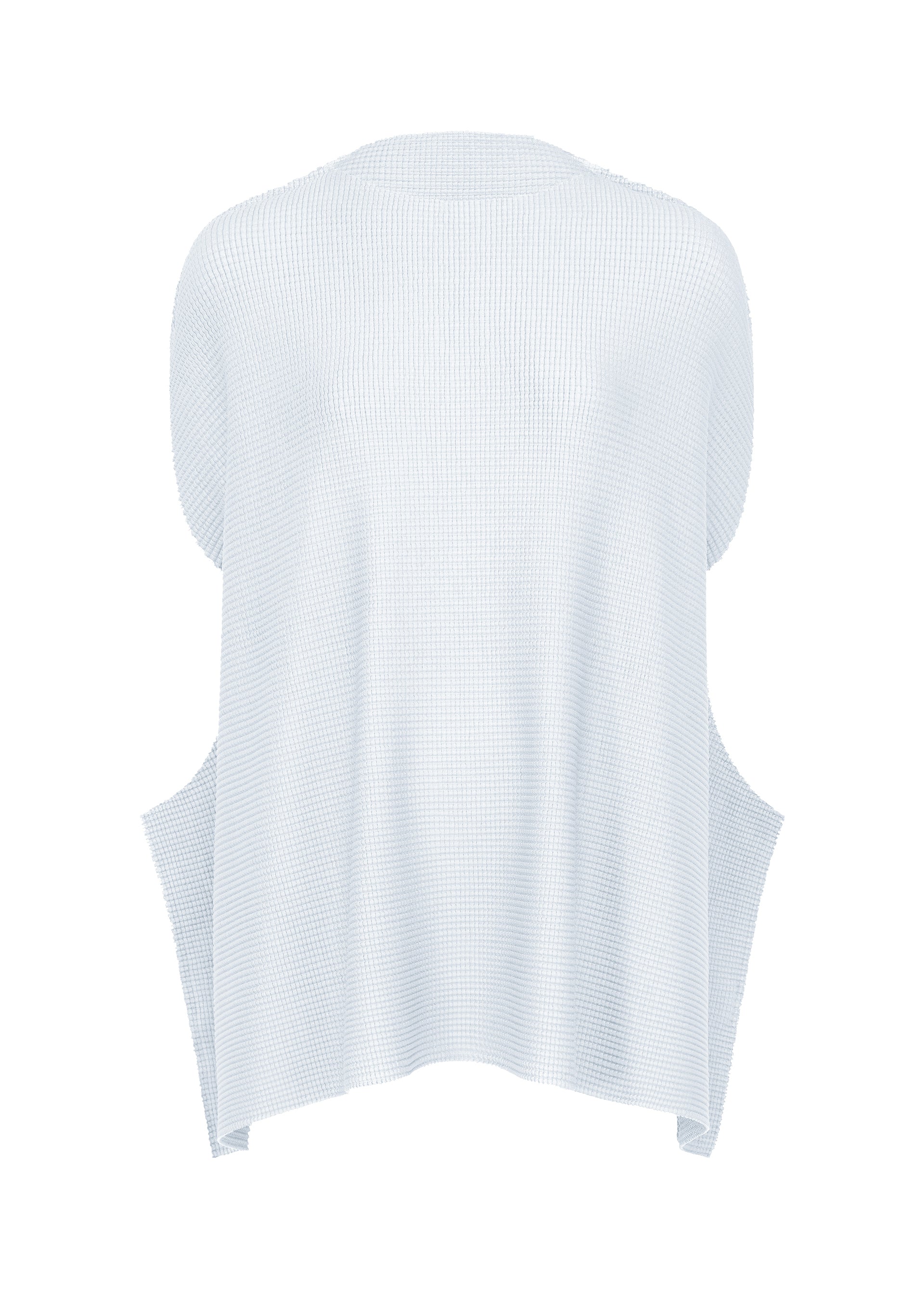 Zoomed view CURVE KNIT STRETCH PLEATS, Women's Tops, Gray - ICE GRAY （no.10）