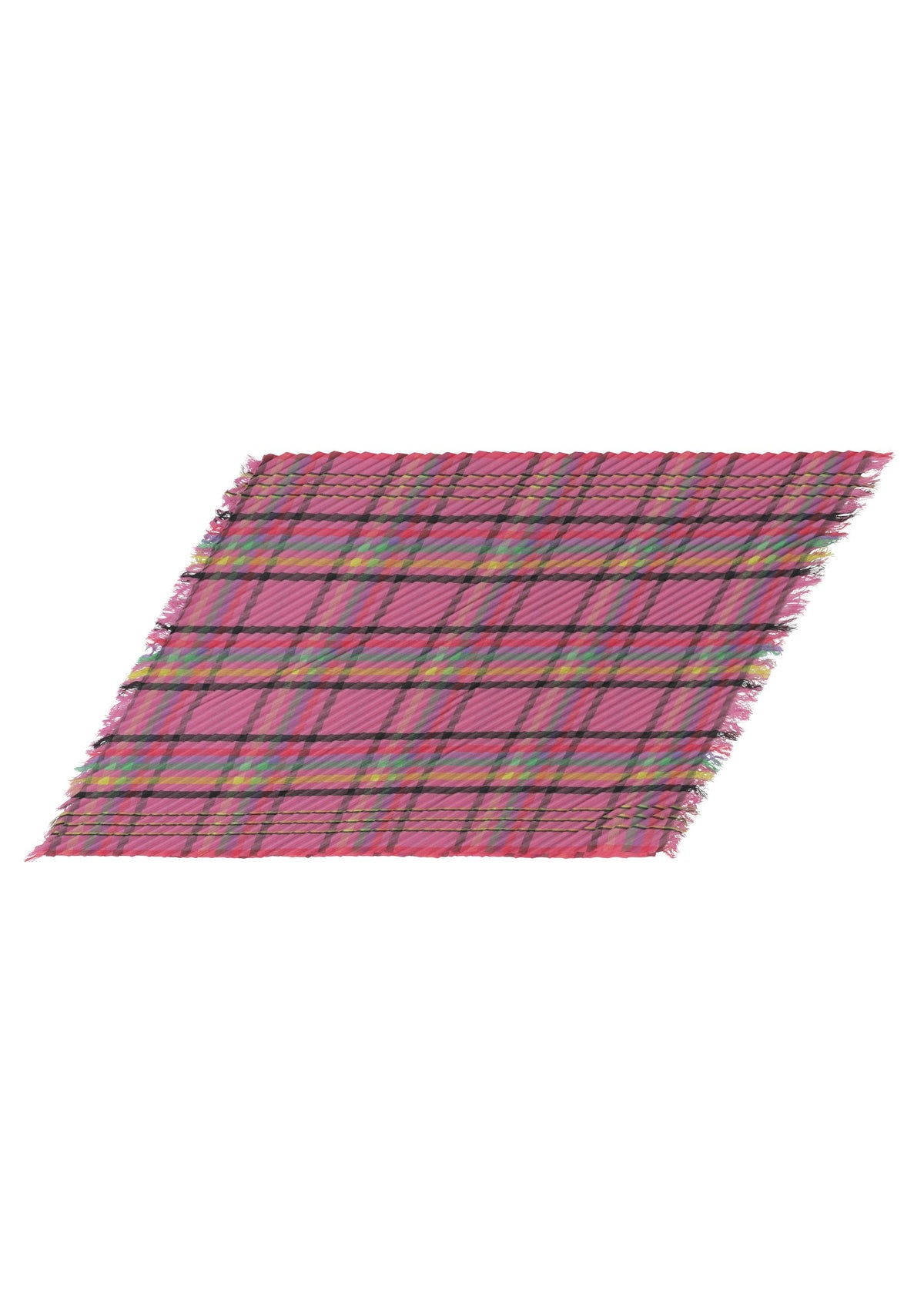 CHECK PLEATS STOLE