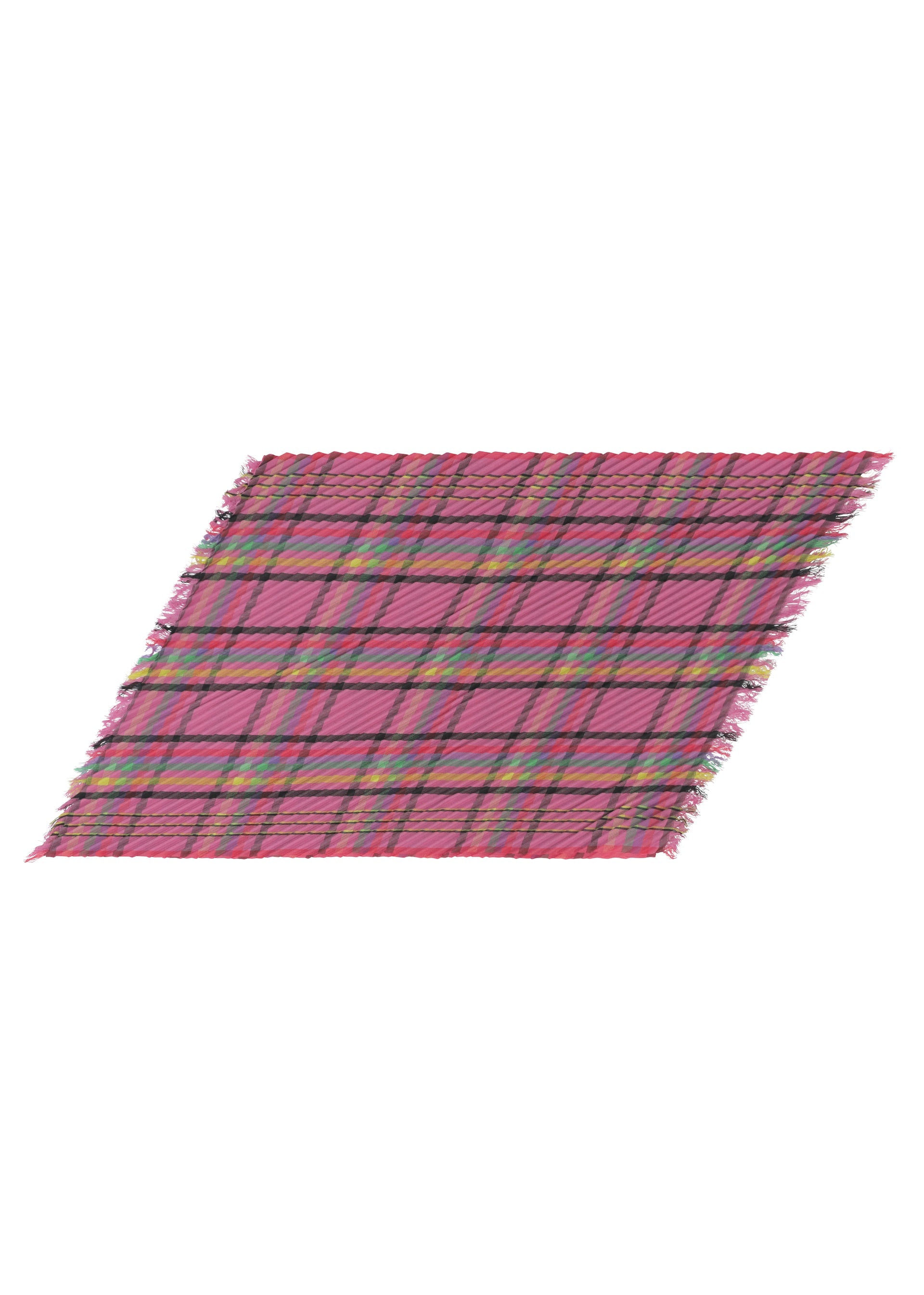 CHECK PLEATS STOLE
