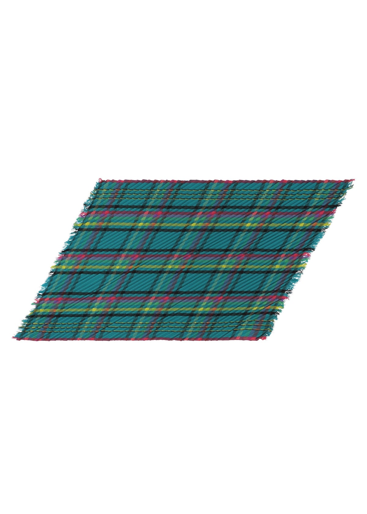 CHECK PLEATS STOLE