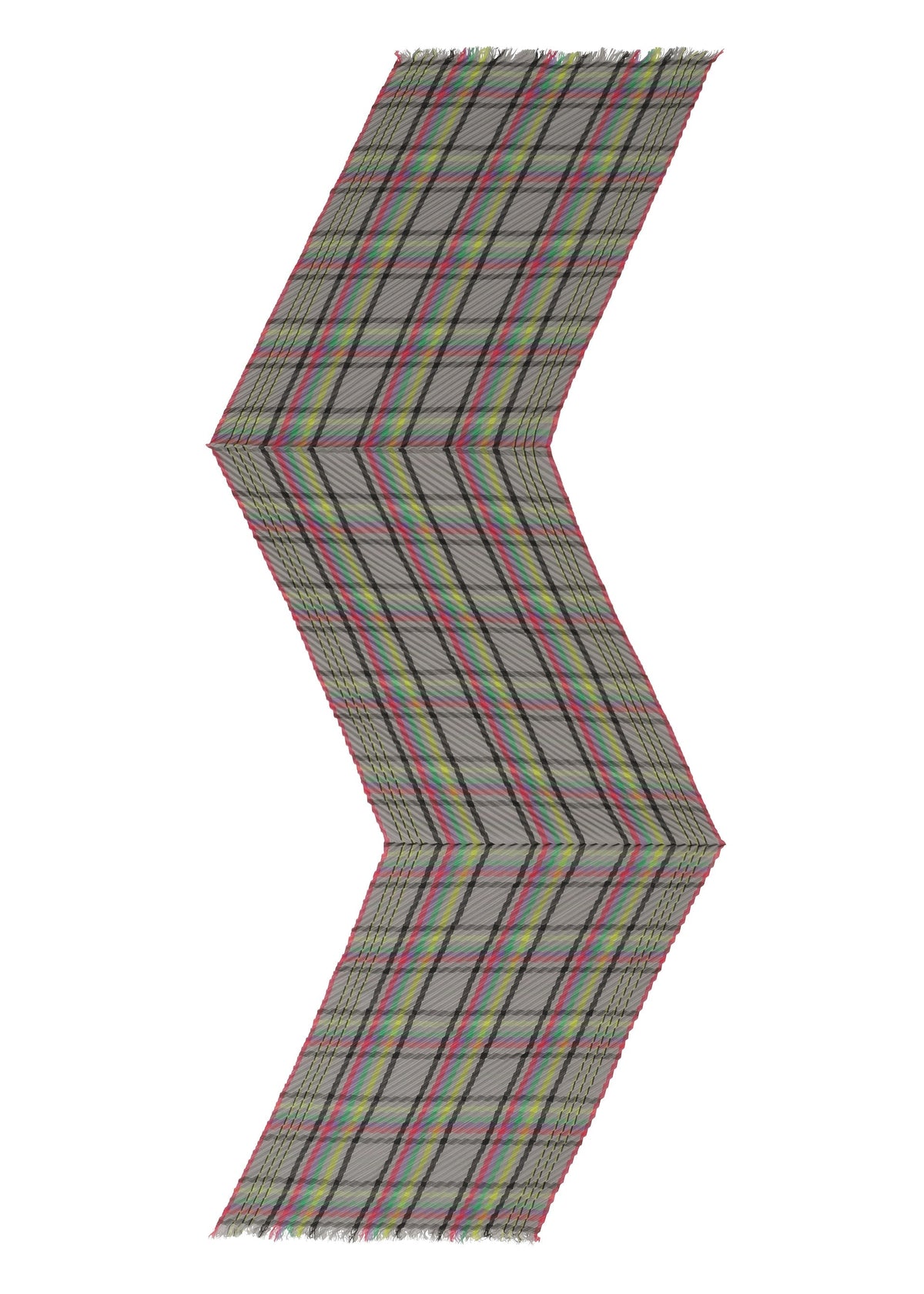 CHECK PLEATS STOLE
