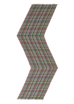 CHECK PLEATS STOLE