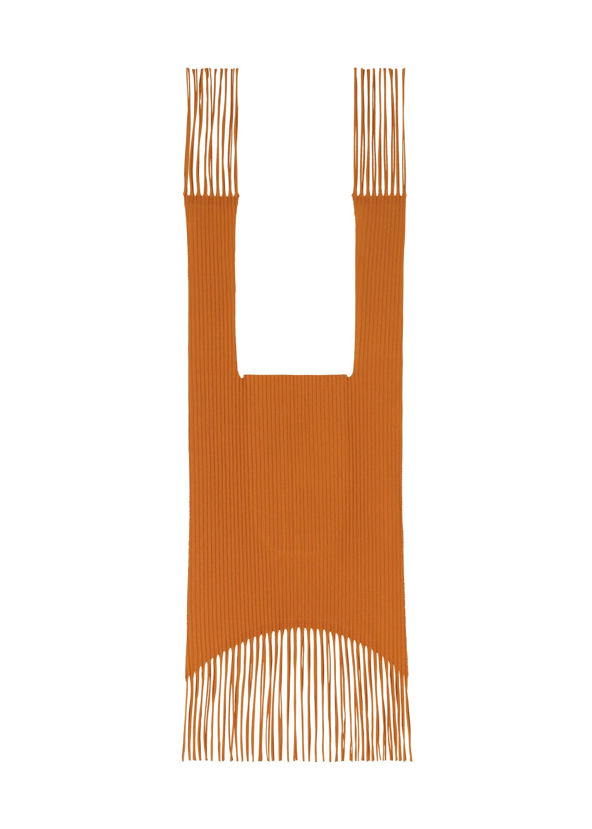 FRINGE FINE KNIT PLEATS BAG, Bags & Wallets_Tote Bag, Orange