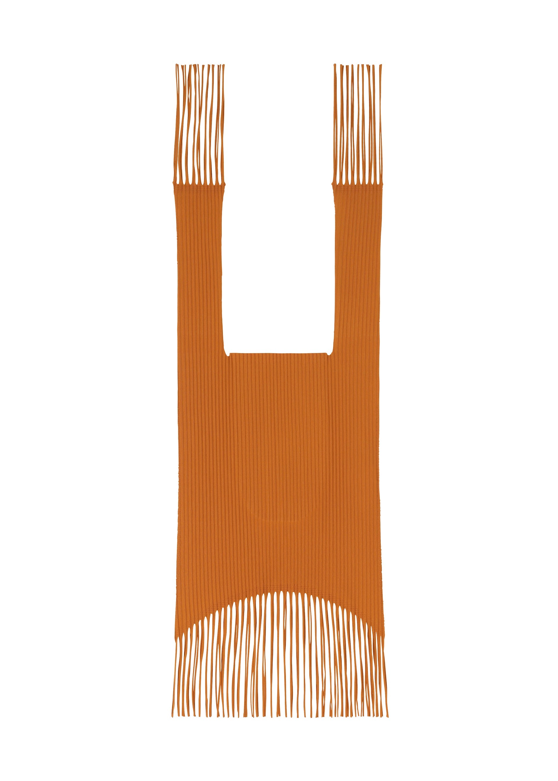 FRINGE FINE KNIT PLEATS BAG, Bags & Wallets_Tote Bag, Orange