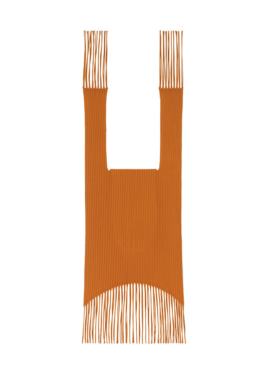 FRINGE FINE KNIT PLEATS BAG, Bags & Wallets_Tote Bag, Orange