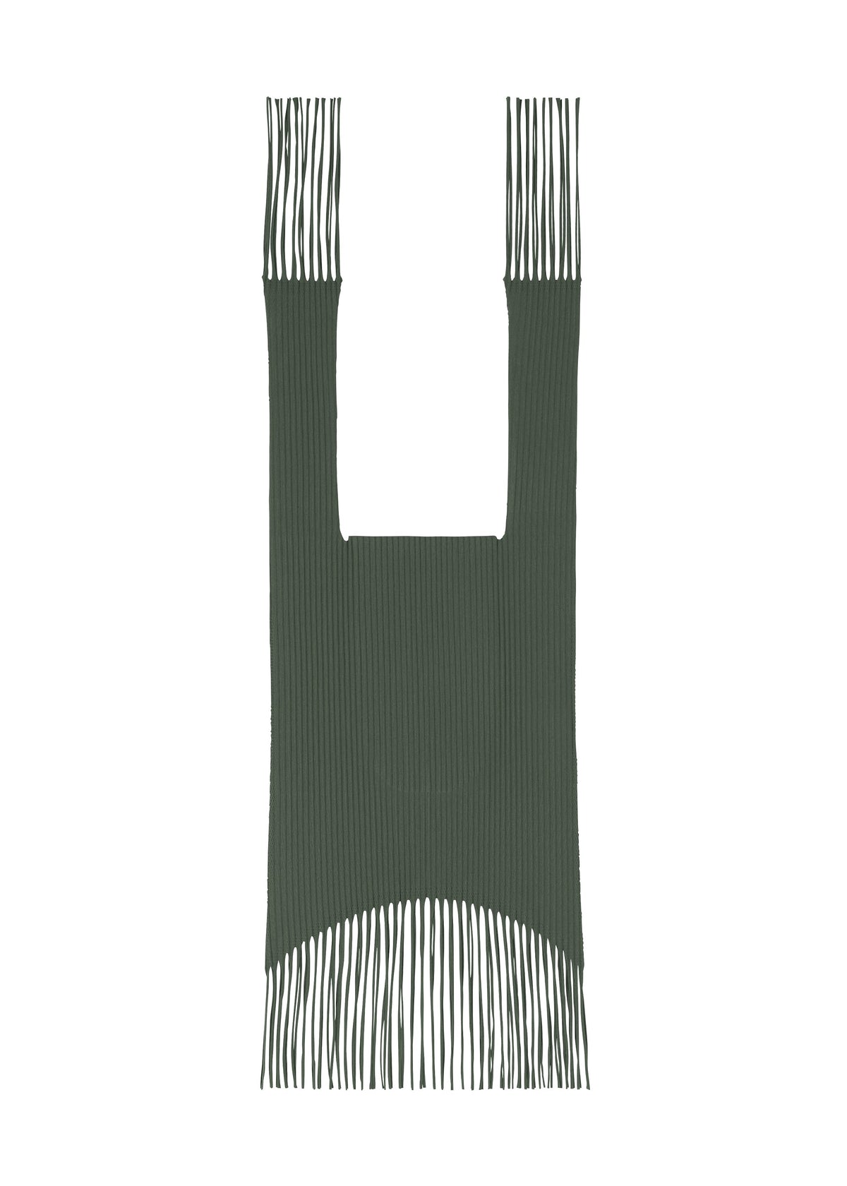 FRINGE FINE KNIT PLEATS BAG