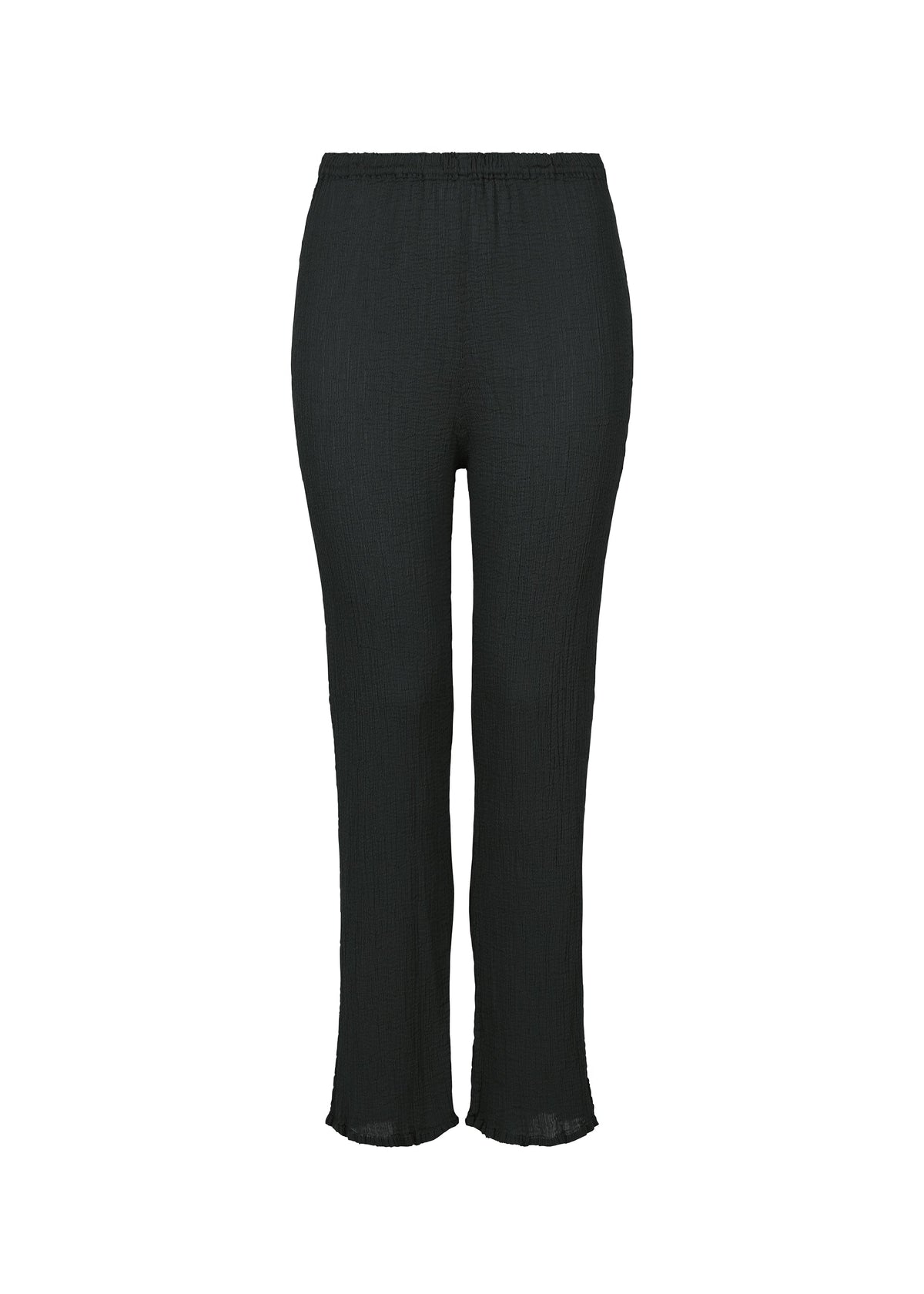 BALLOON SEE-THROUGH CREPE, Women's Pants, Black view 1 of 6