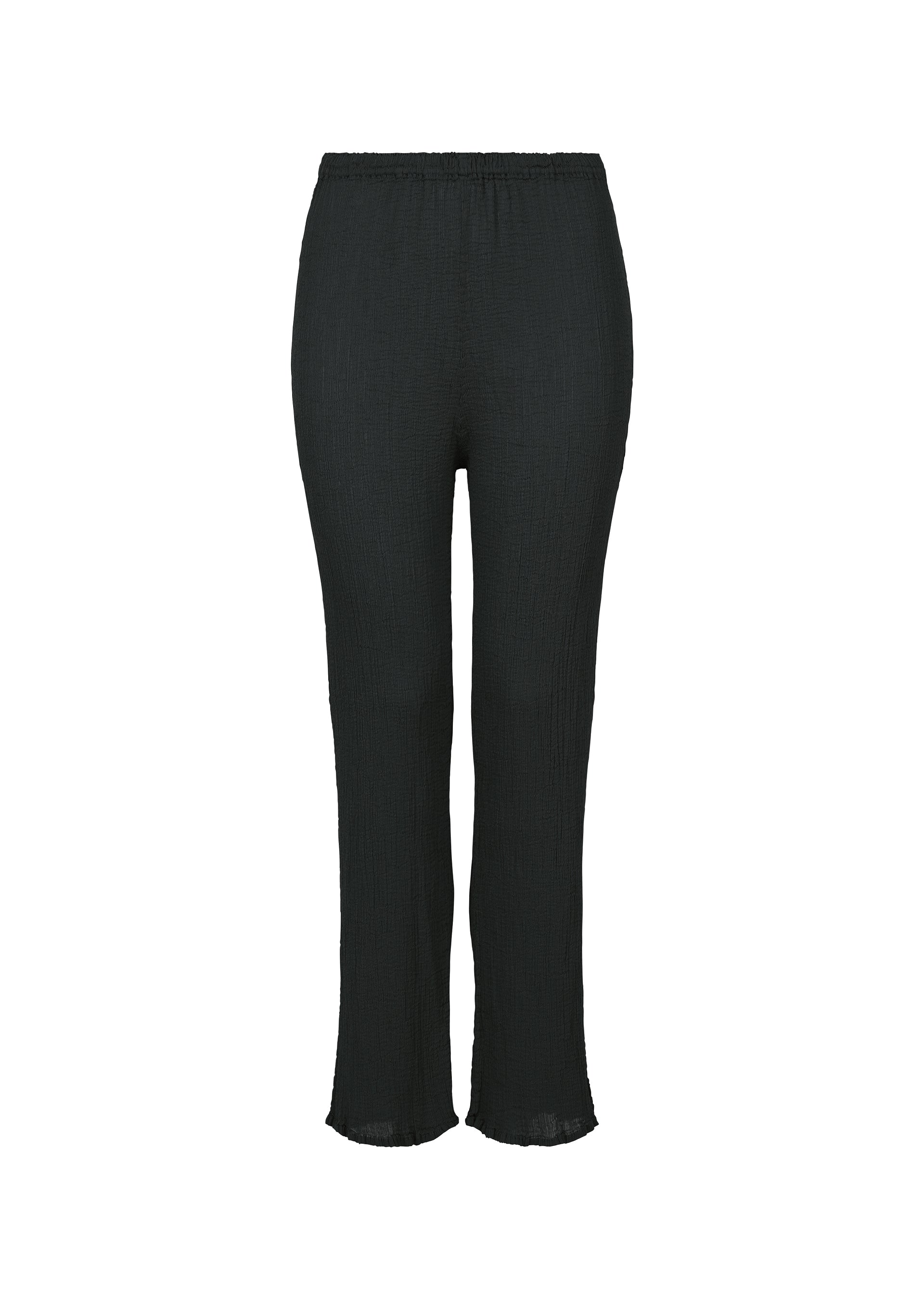 Zoomed view BALLOON SEE-THROUGH CREPE, Women's Pants, Black - BLACK （no.15）