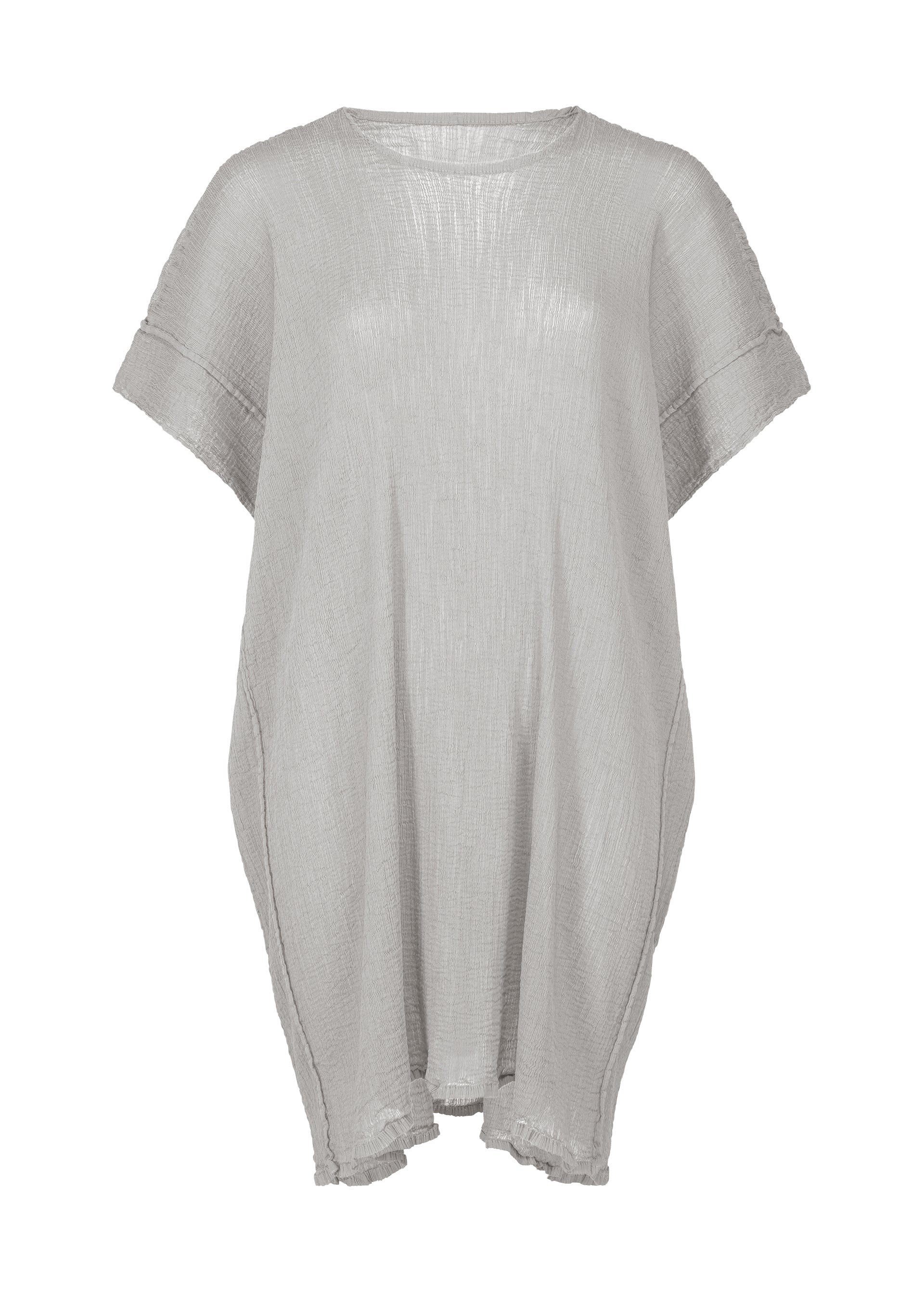 SQUARE SEE-THROUGH CREPE, Women's Tops, Tunic, Grey