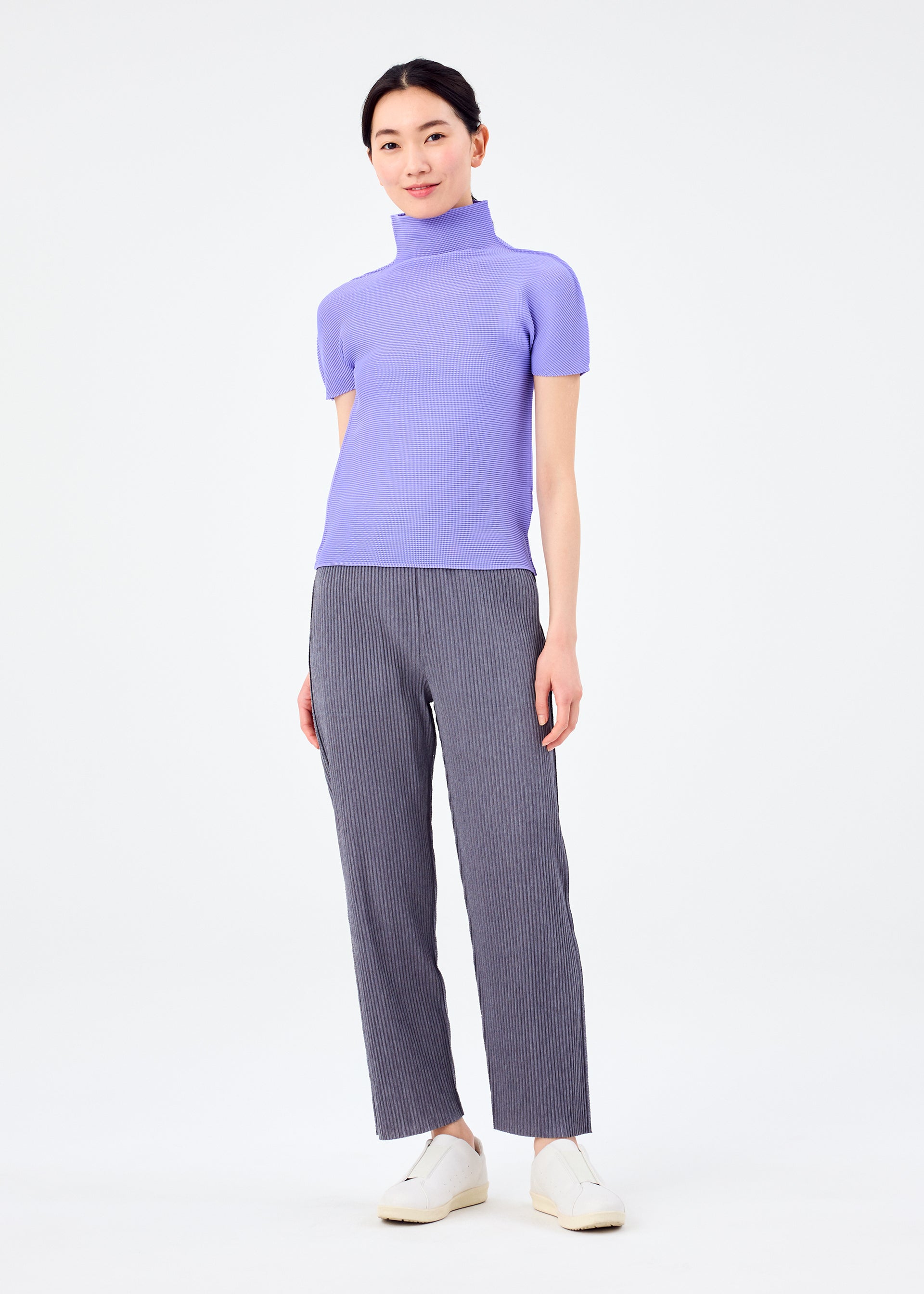 MIX FINE KNIT PLEATS BOTTOM