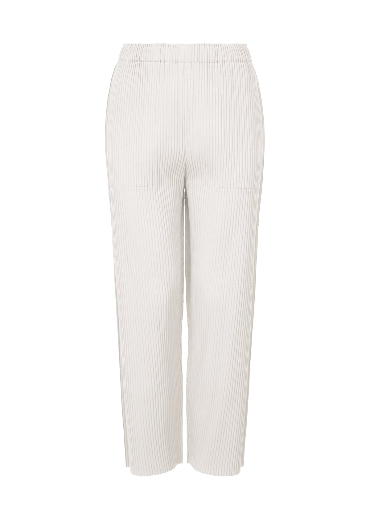 FINE KNIT PLEATS COLOR 1, Women's Pants, White
