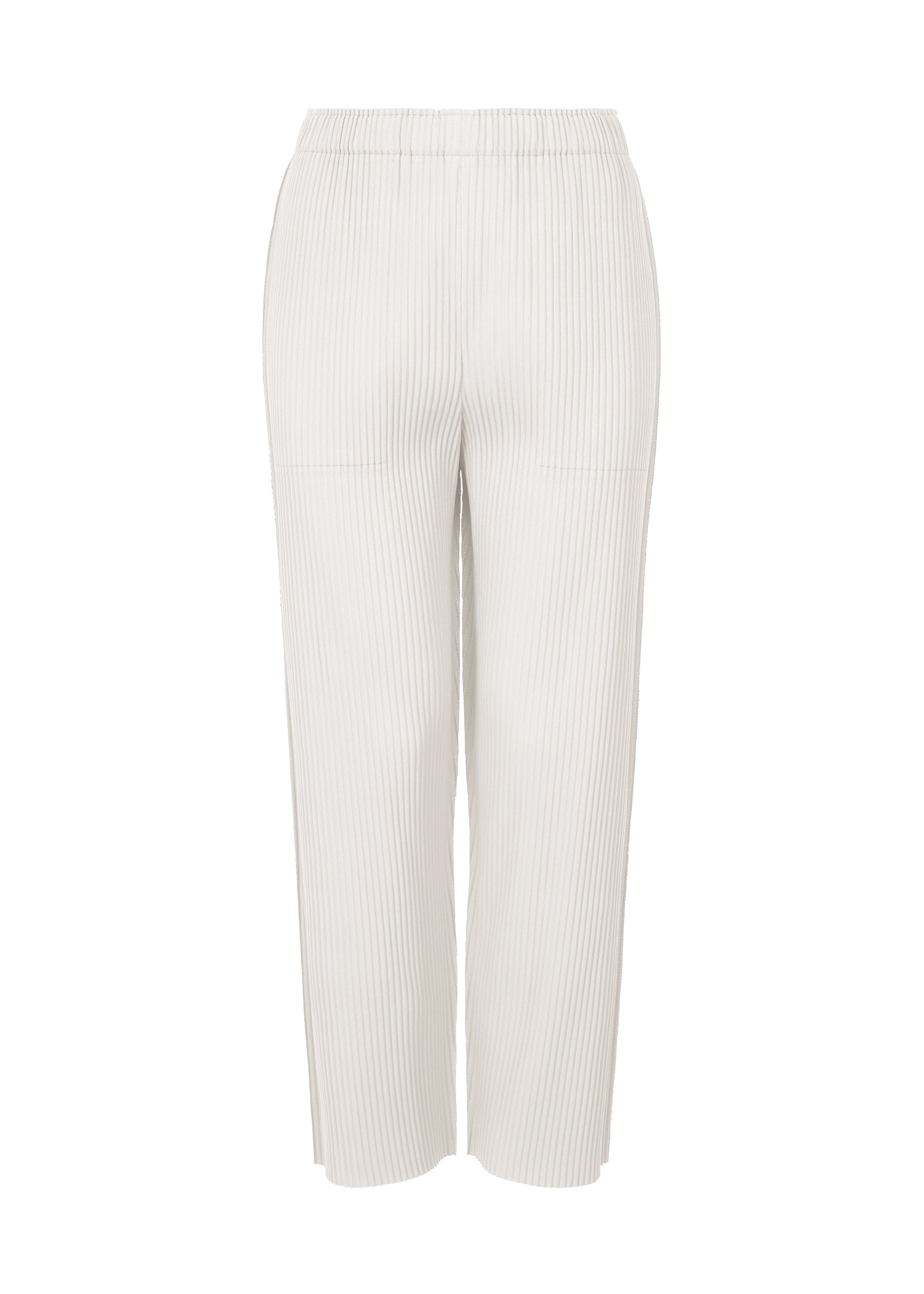 FINE KNIT PLEATS COLOR 1, Women's Pants, White