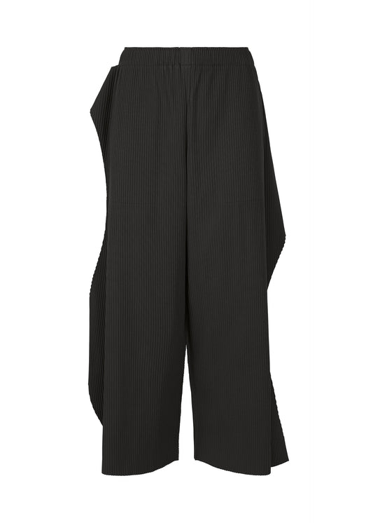 FINE KNIT PLEATS BOTTOM 1, Women's Pants, Black