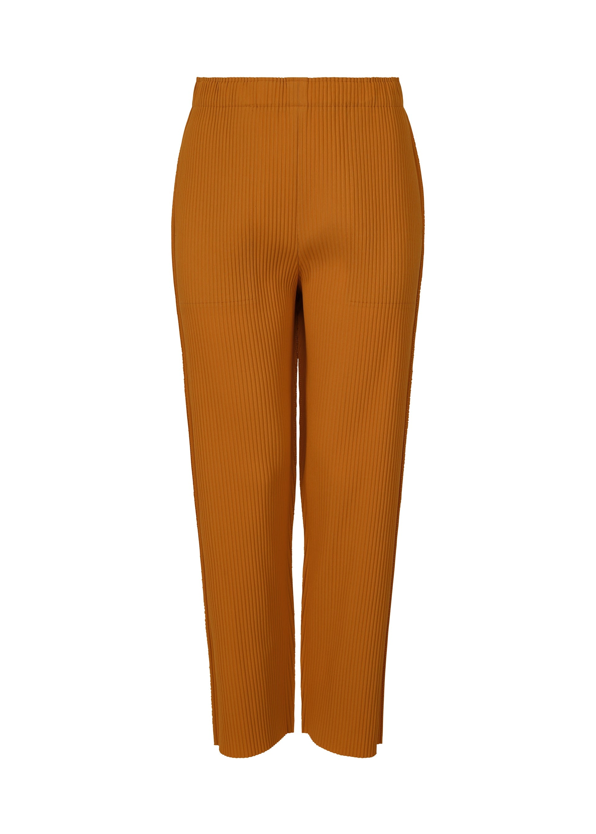 FINE KNIT PLEATS COLOR 2, Women's Pants, Orange