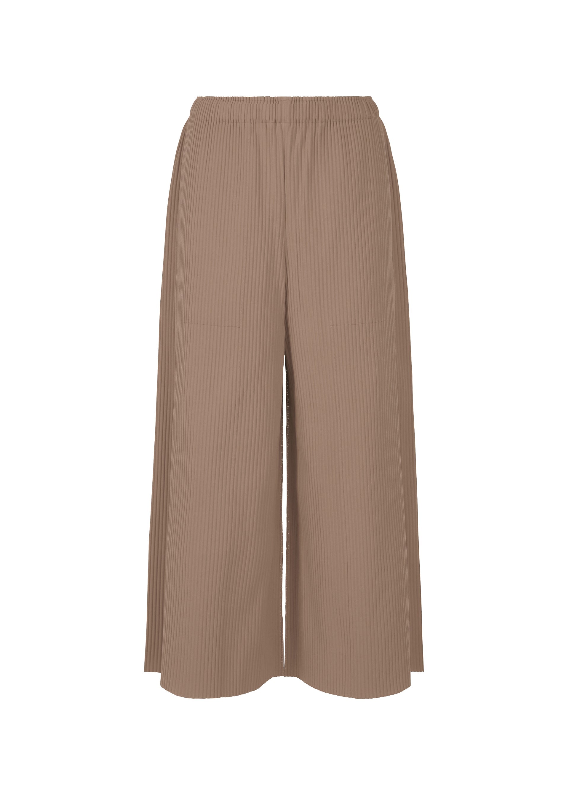 Zoomed view FINE KNIT PLEATS BOTTOM 2, Women's Pants, Brown - TAUPE （no.13）