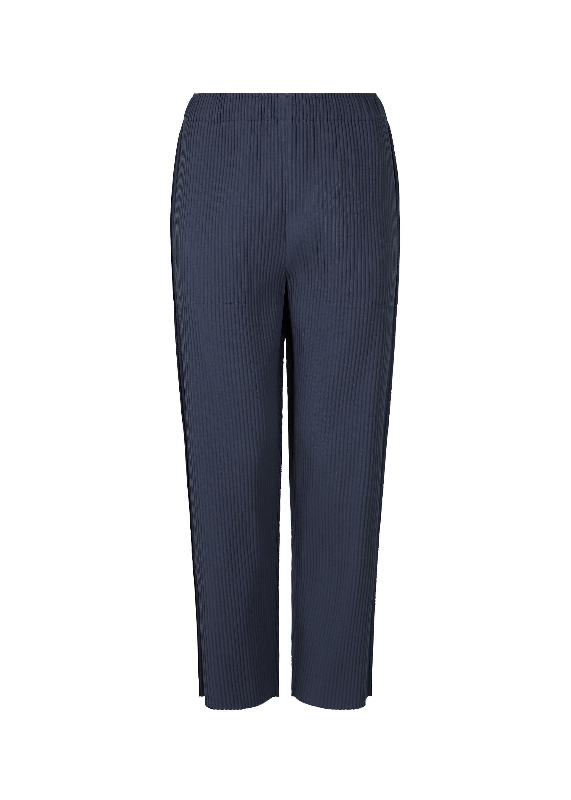 Zoomed view FINE KNIT PLEATS BOTTOM 3 - NAVY （no.75）